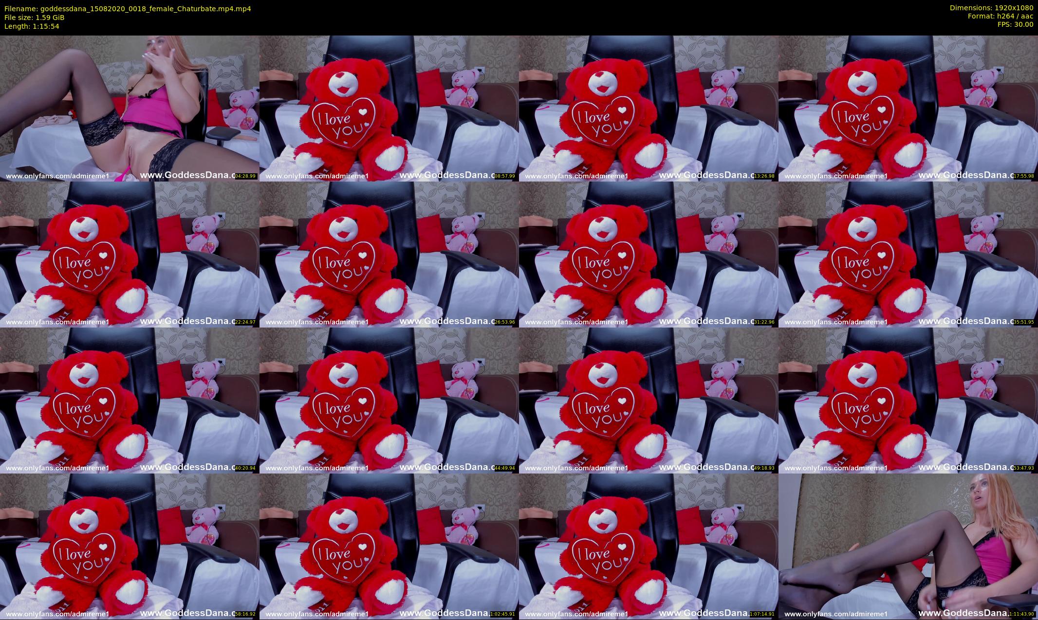 goddessdana — 76 minute Chaturbate female cam show recording, 1080p, Aug 15, 2020
