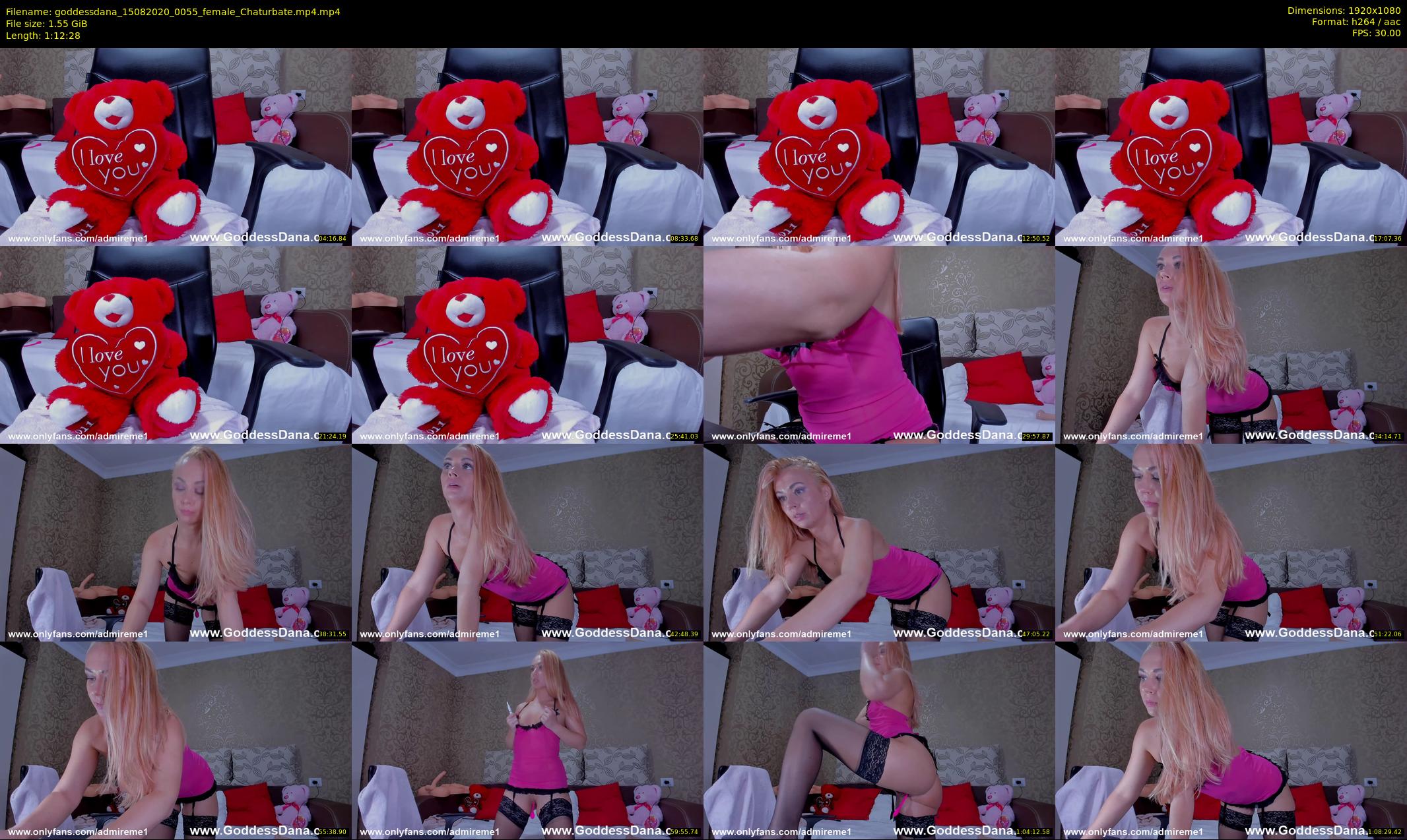 goddessdana — 73 minute Chaturbate female cam show recording, 1080p, Aug 15, 2020
