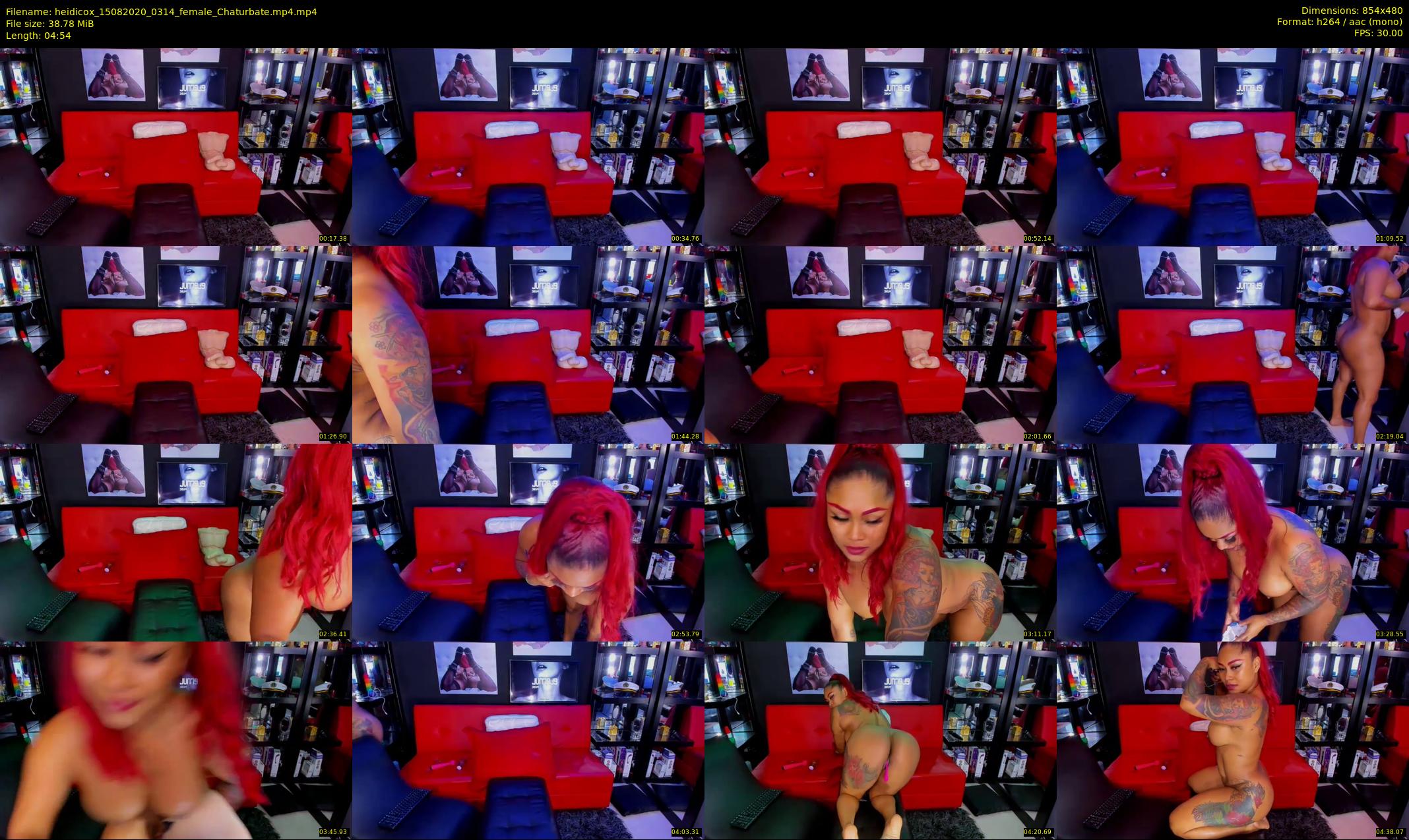 heidicox — 5 minute Chaturbate female cam show recording, 480p, Aug 15, 2020