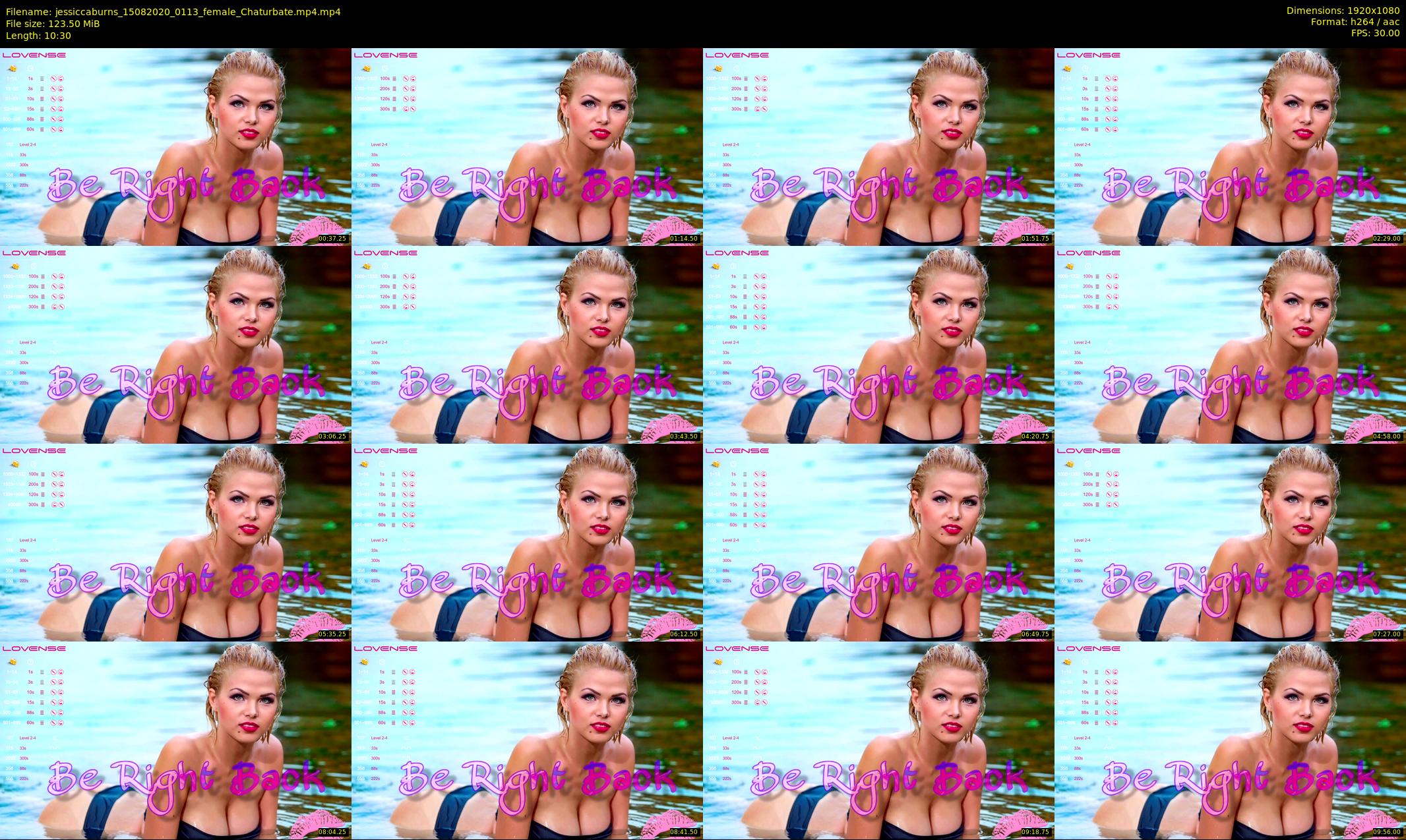 jessiccaburns — 11 minute Chaturbate female cam show recording, 1080p, Aug 15, 2020