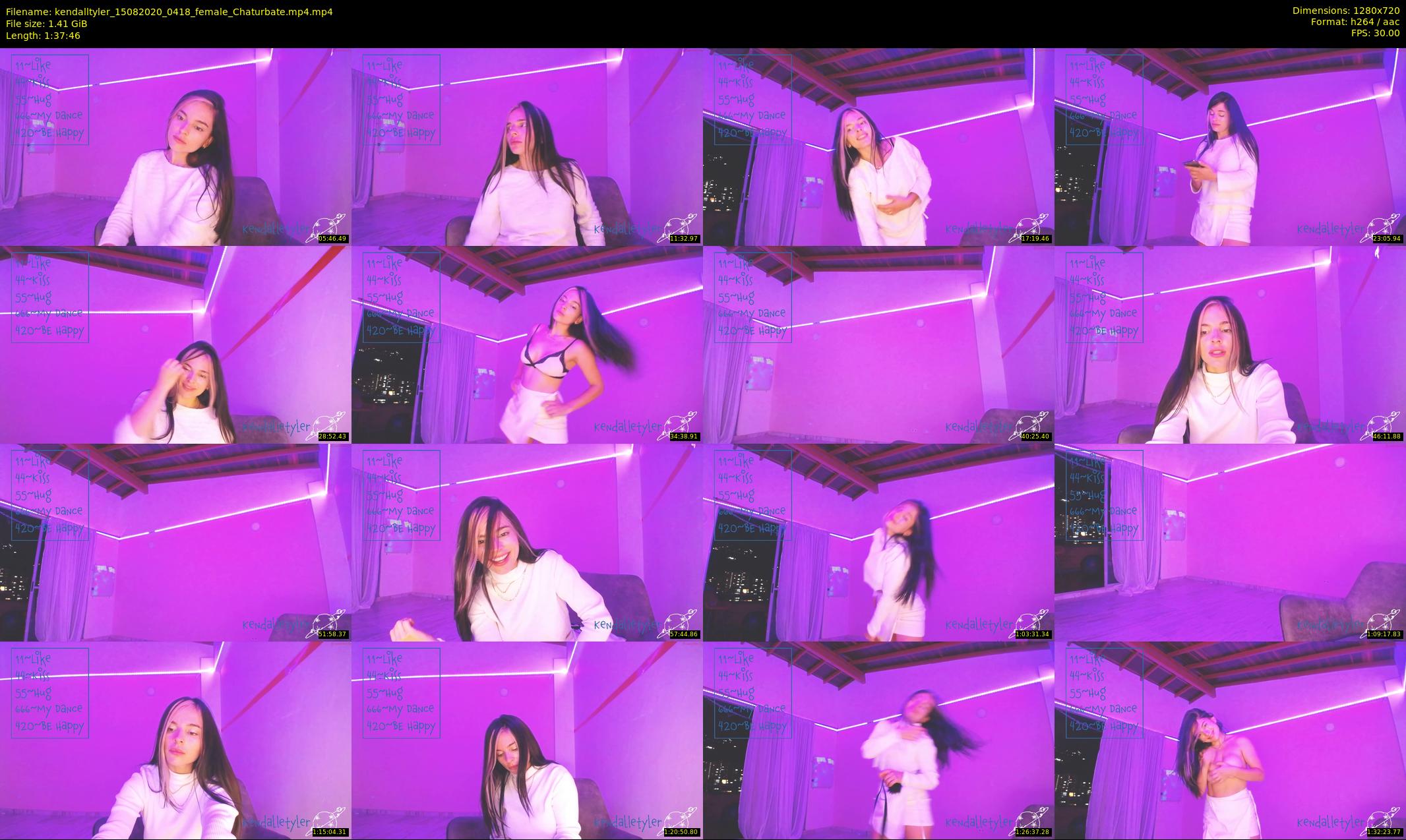 kendalltyler — 98 minute Chaturbate female cam show recording, 720p, Aug 15, 2020