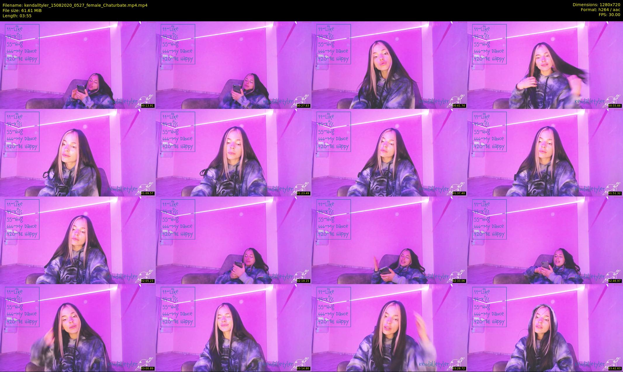 kendalltyler — 4 minute Chaturbate female cam show recording, 720p, Aug 15, 2020