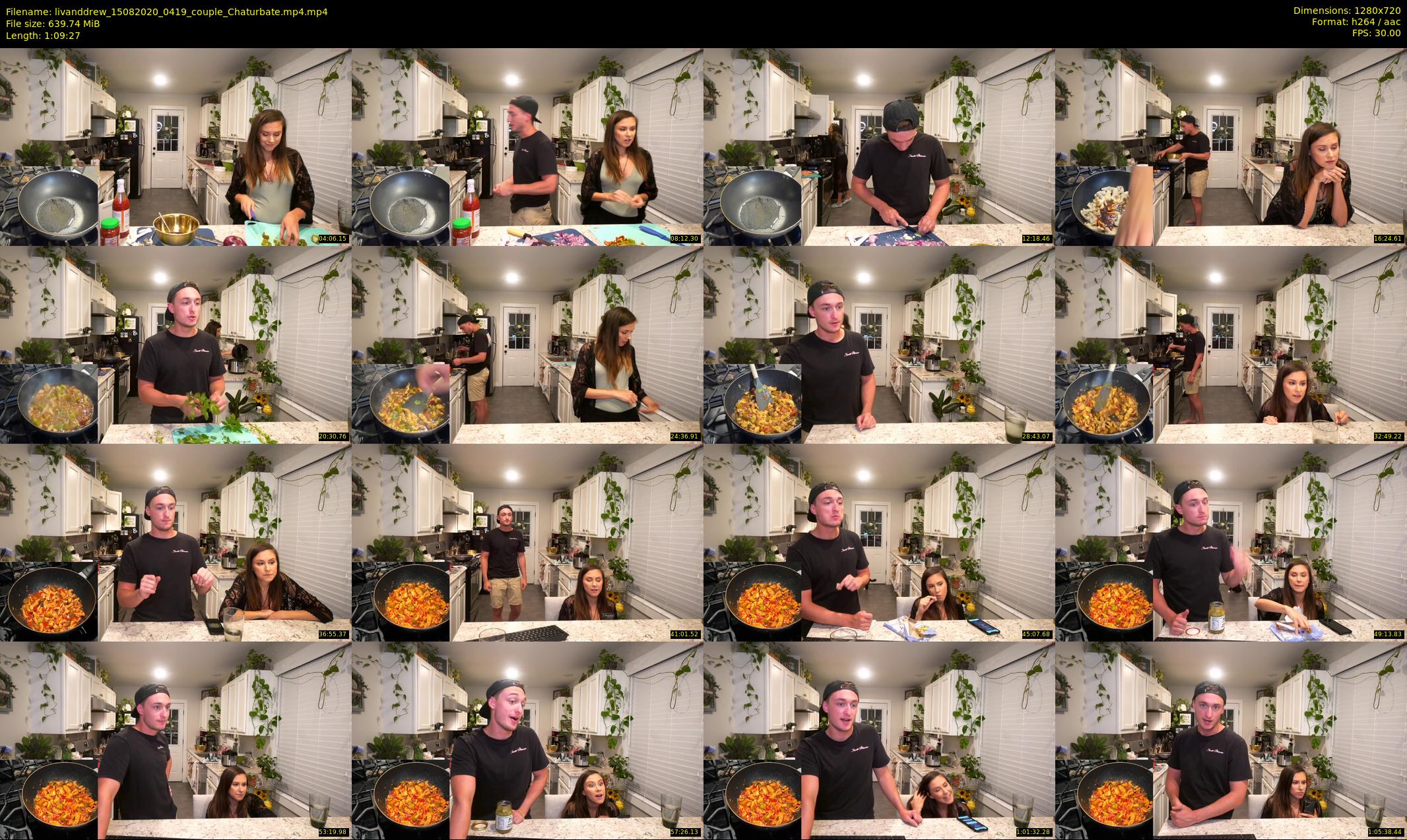 livanddrew — 70 minute Chaturbate couple cam show recording, 720p, Aug 15, 2020