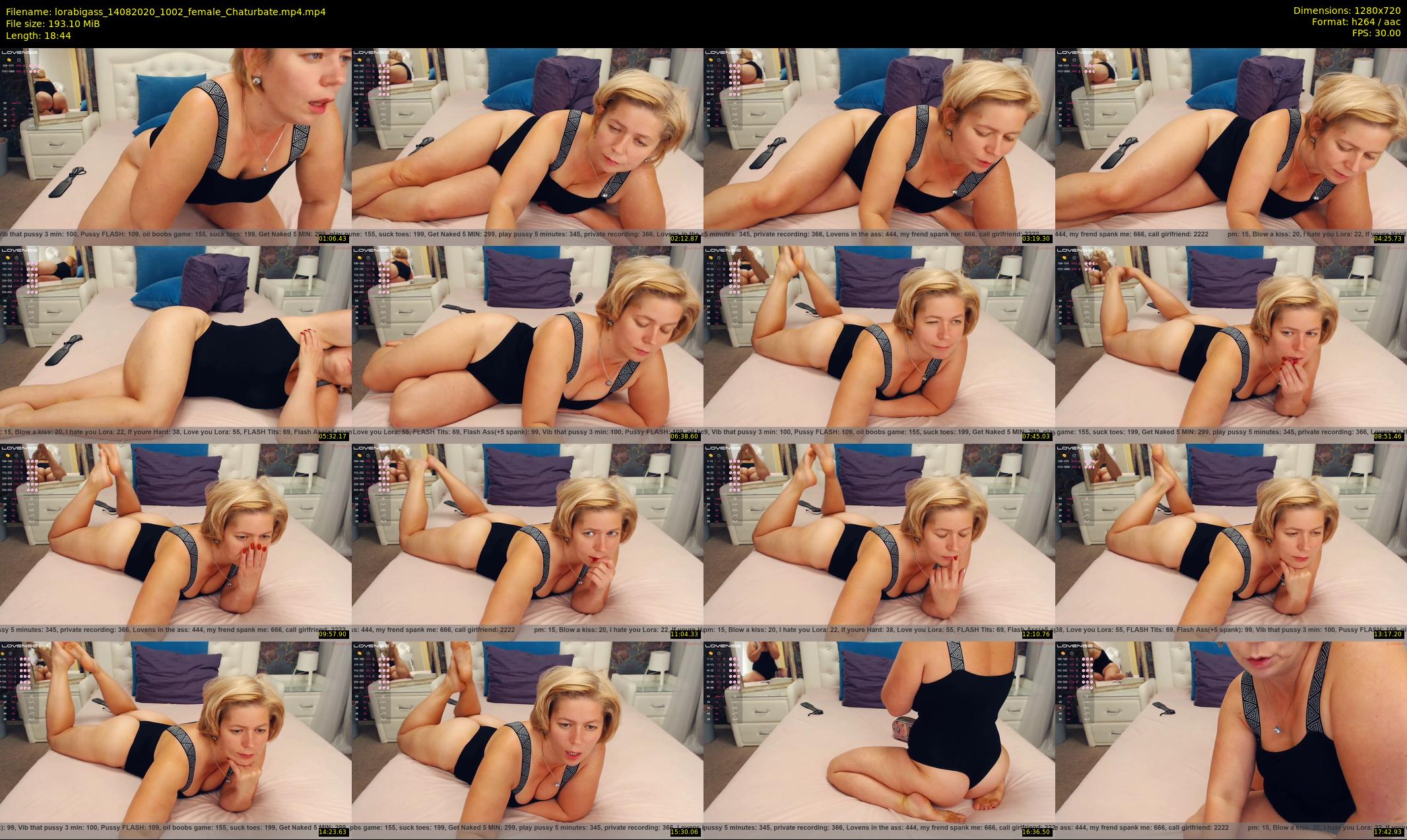 lorabigass — 19 minute Chaturbate female cam show recording, 720p, Aug 14, 2020