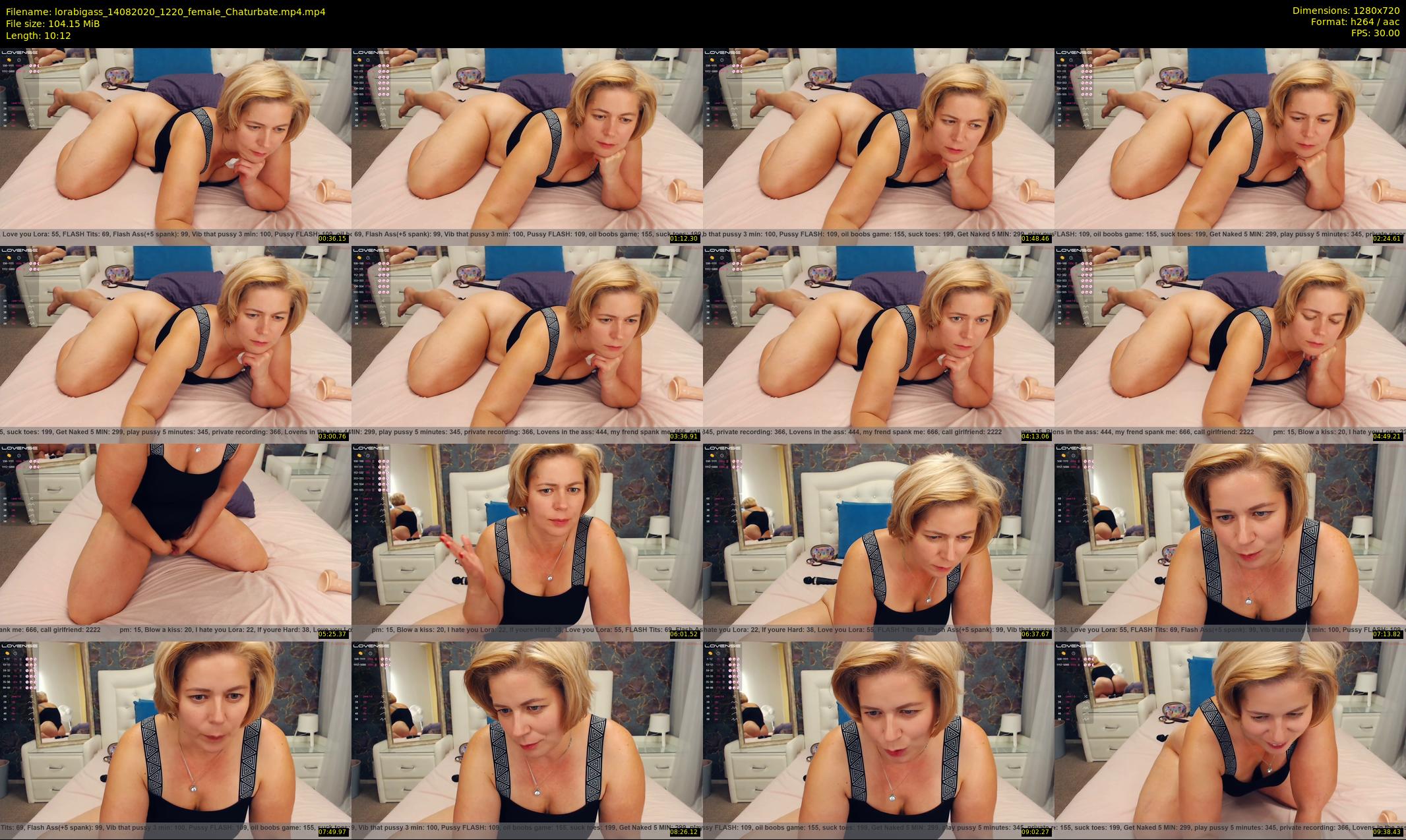 lorabigass — 11 minute Chaturbate female cam show recording, 720p, Aug 14, 2020