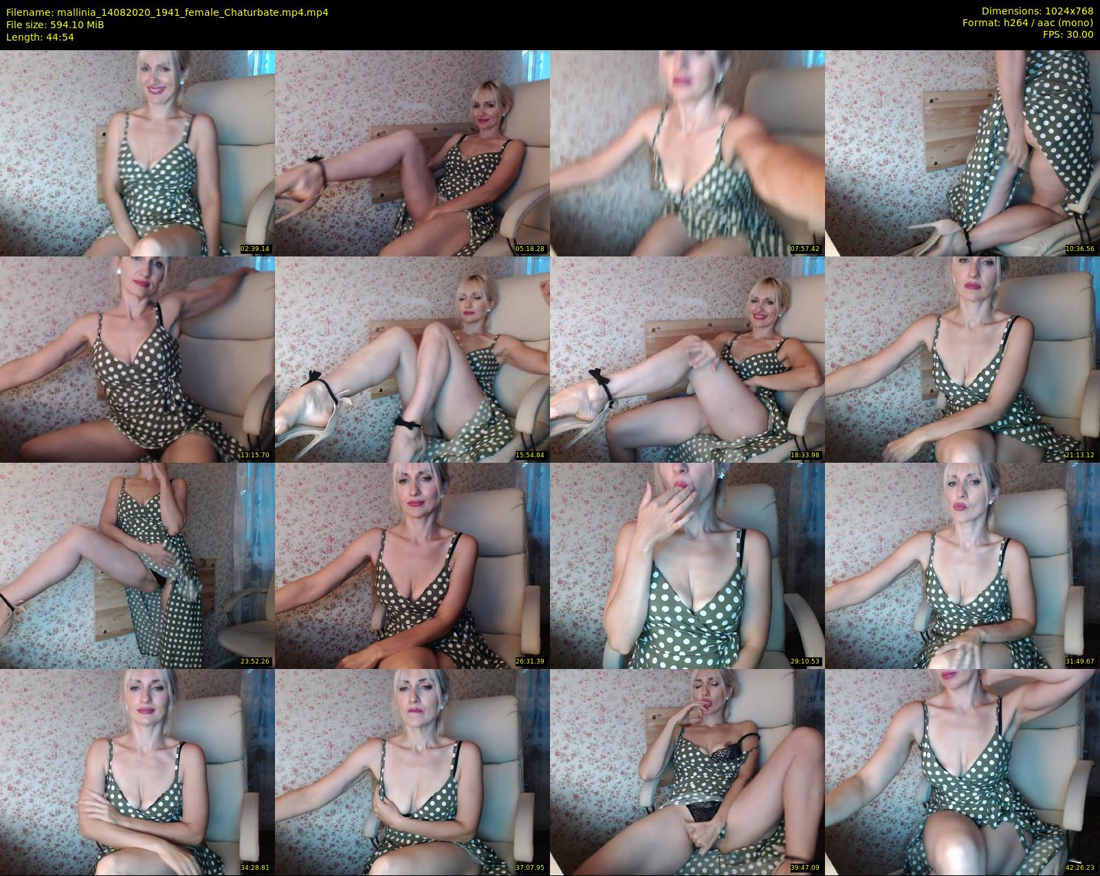 mallinia — 45 minute Chaturbate female cam show recording, 720p, Aug 14, 2020