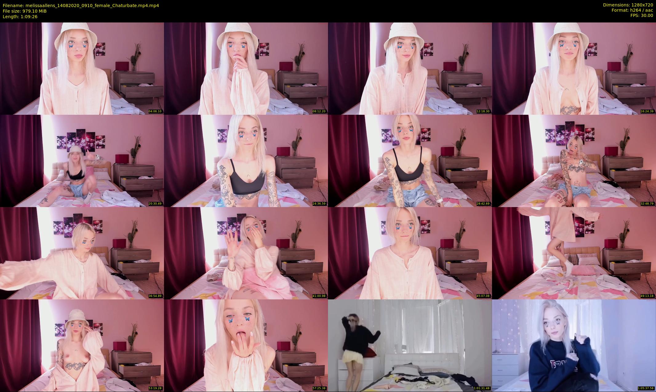 melissaallens — 70 minute Chaturbate female cam show recording, 720p, Aug 14, 2020