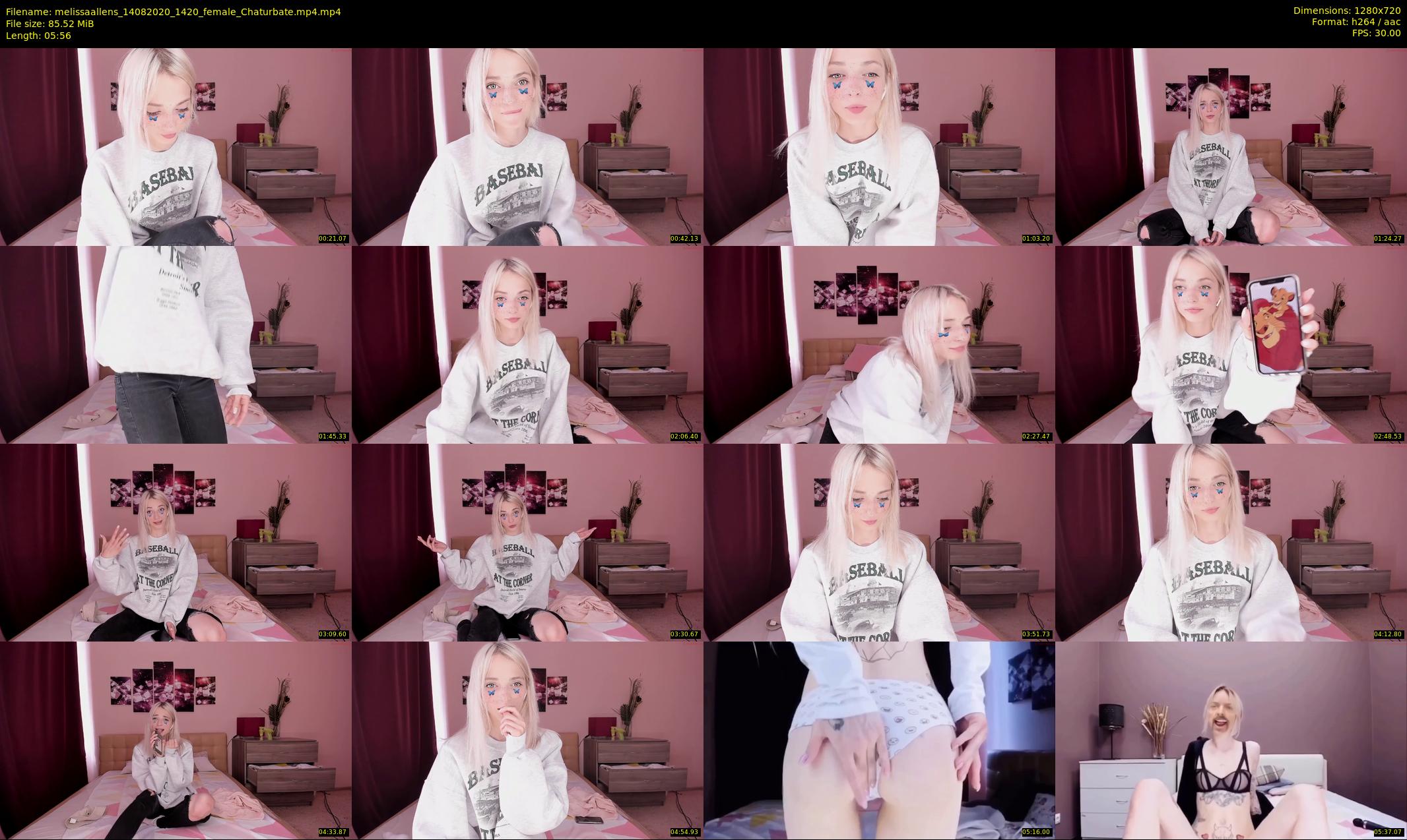 melissaallens — 6 minute Chaturbate female cam show recording, 720p, Aug 14, 2020