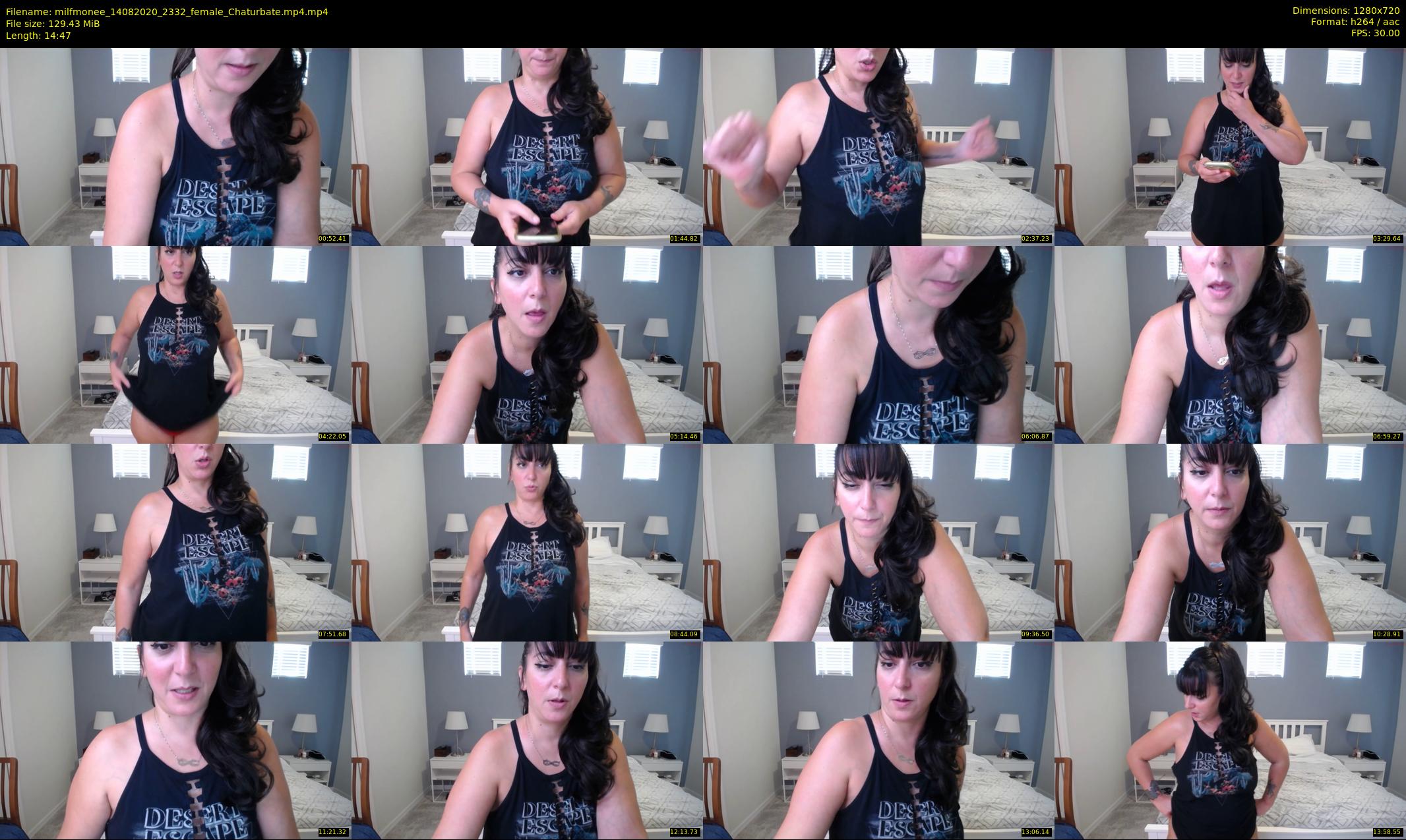 milfmonee — 15 minute Chaturbate female cam show recording, 720p, Aug 14, 2020