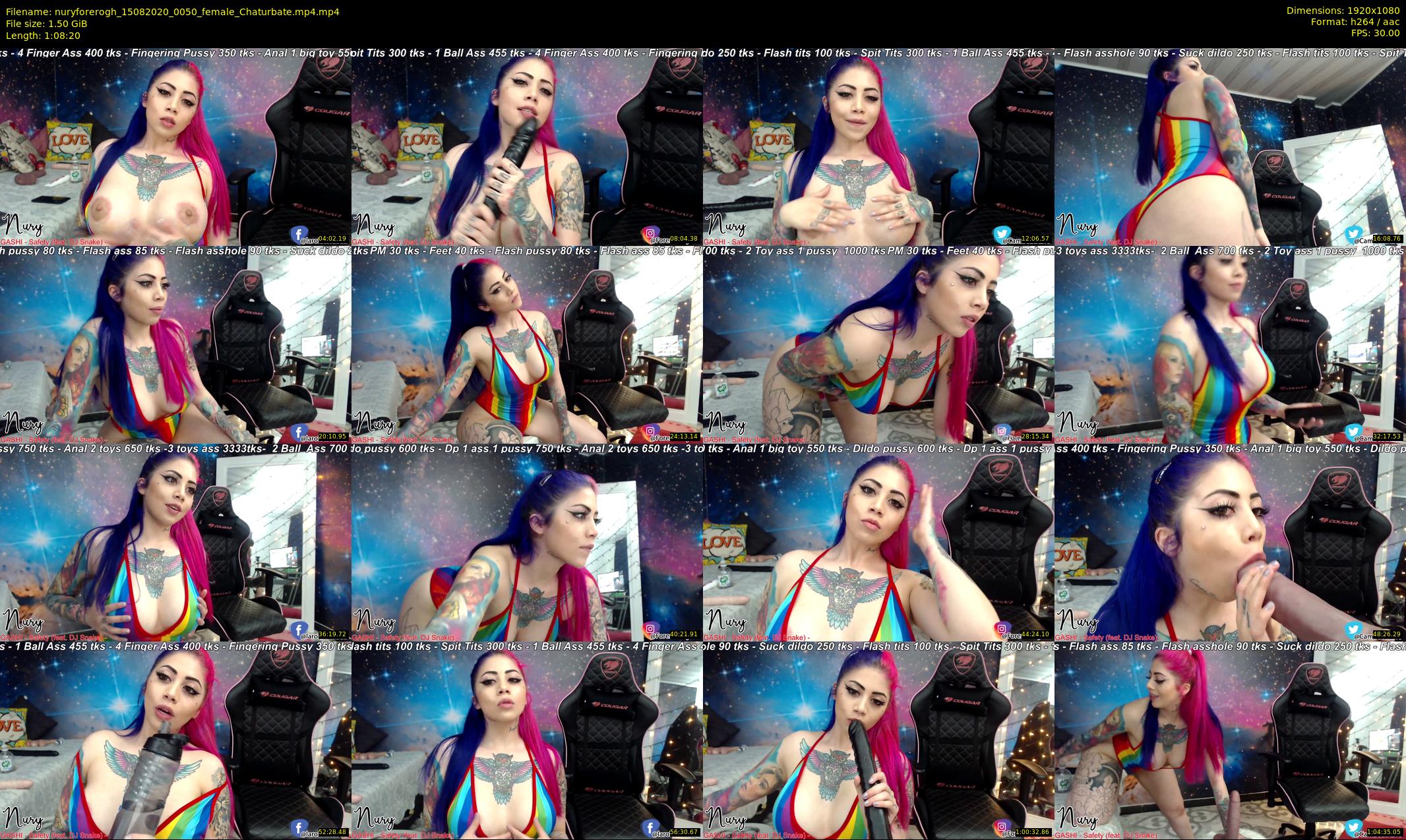 nuryforerogh — 69 minute Chaturbate female cam show recording, 1080p, Aug 15, 2020