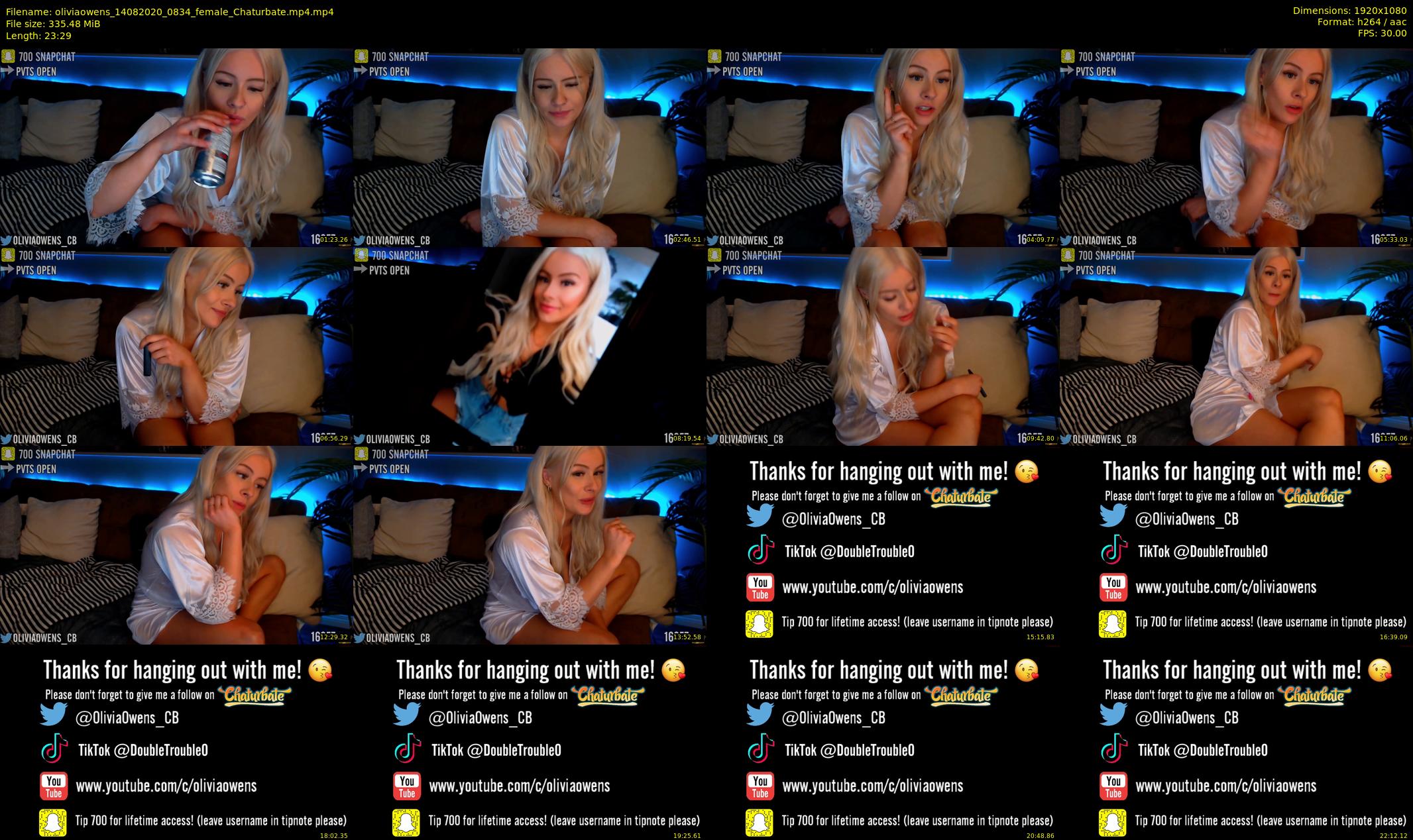 oliviaowens — 24 minute Chaturbate female cam show recording, 1080p, Aug 14, 2020
