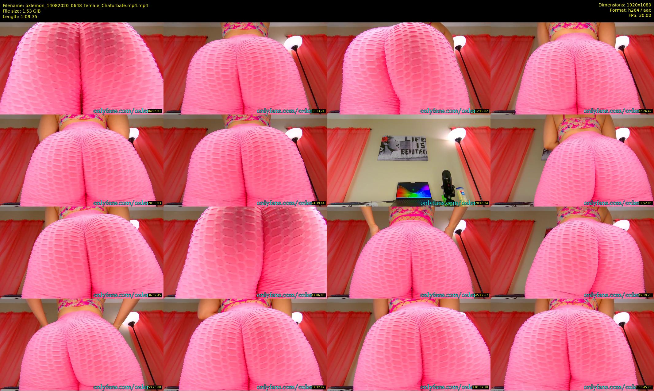 oxlemon — 70 minute Chaturbate female cam show recording, 1080p, Aug 14, 2020