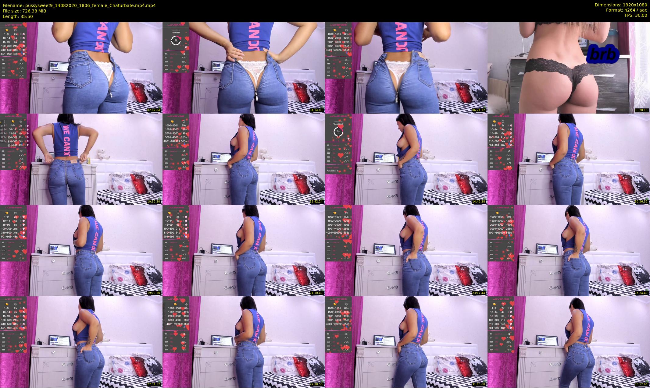 pussysweet9 — 36 minute Chaturbate female cam show recording, 1080p, Aug 14, 2020