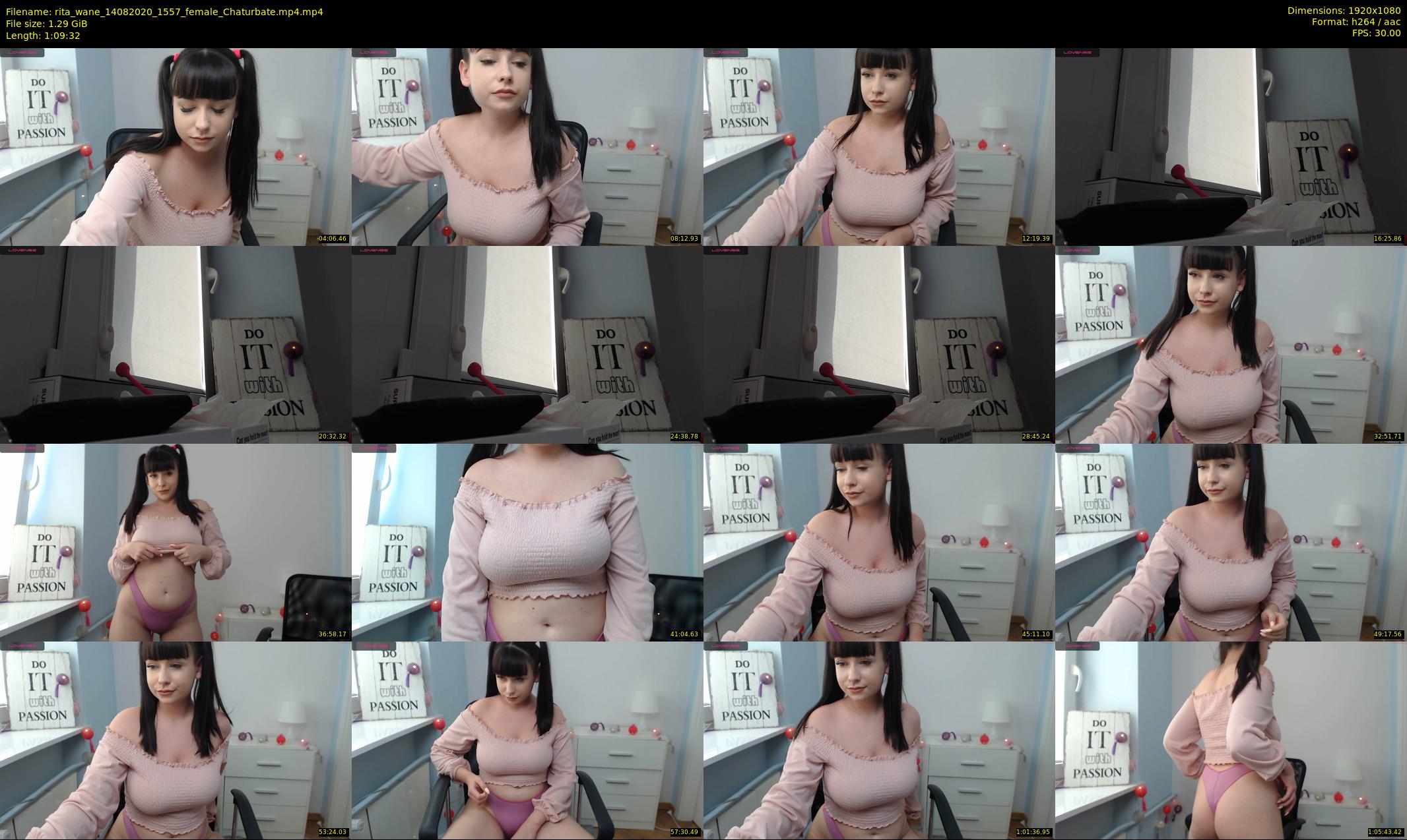 rita_wane — 70 minute Chaturbate female cam show recording, 1080p, Aug 14, 2020