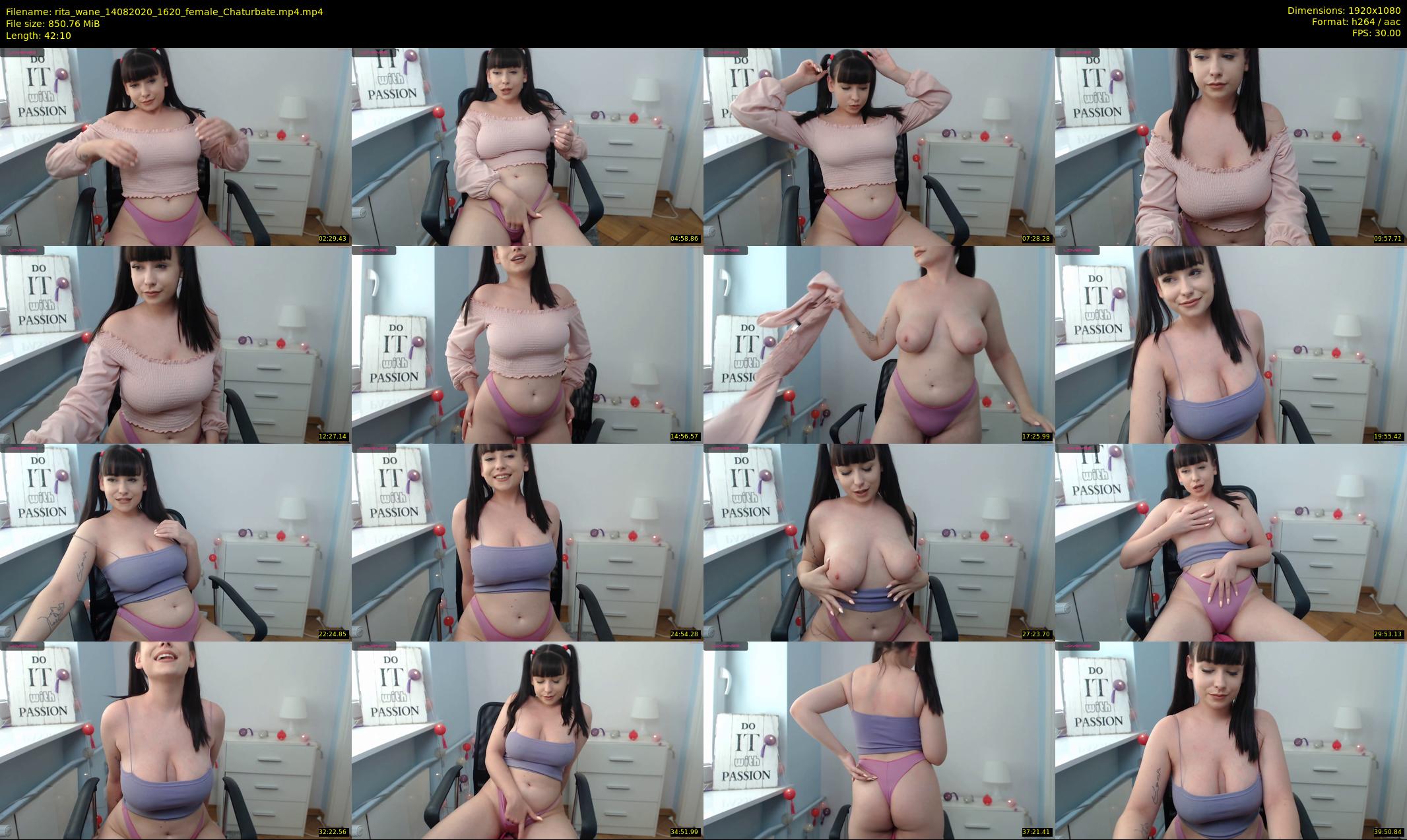 rita_wane — 43 minute Chaturbate female cam show recording, 1080p, Aug 14, 2020