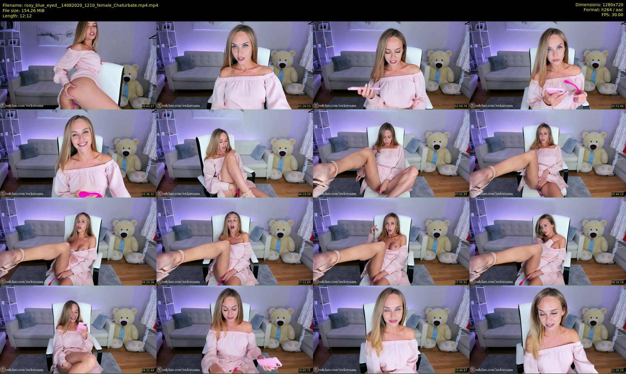 roxy_blue_eyed_ — 13 minute Chaturbate female cam show recording, 720p, Aug 14, 2020