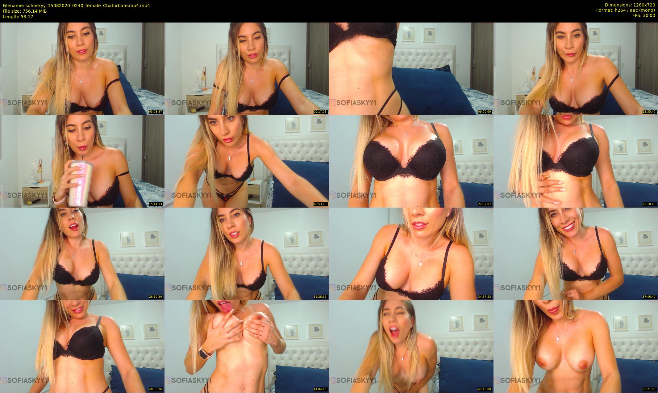 sofiaskyy — 54 minute Chaturbate female cam show recording, 720p, Aug 15, 2020