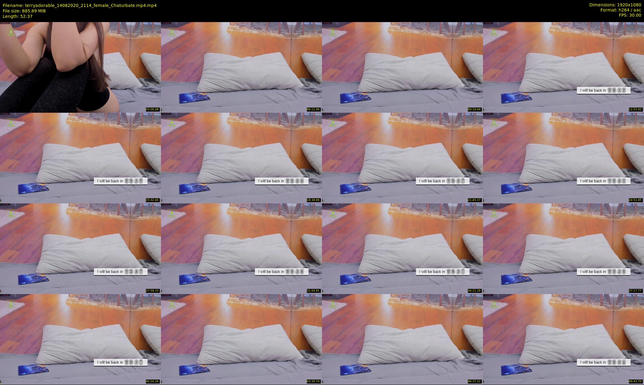 terryadorable — 53 minute Chaturbate female cam show recording, 1080p, Aug 14, 2020