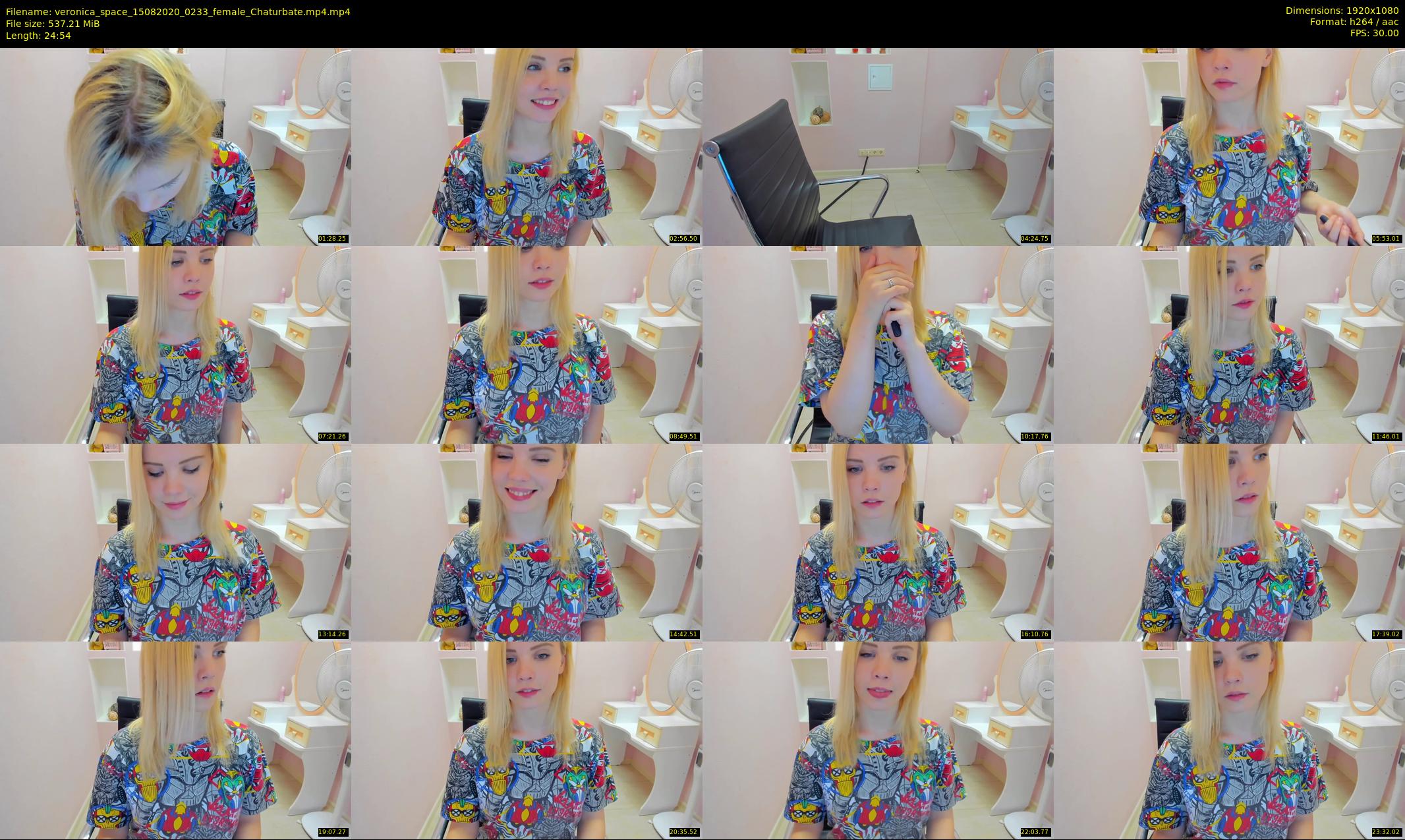 veronica_space — 25 minute Chaturbate female cam show recording, 1080p, Aug 15, 2020