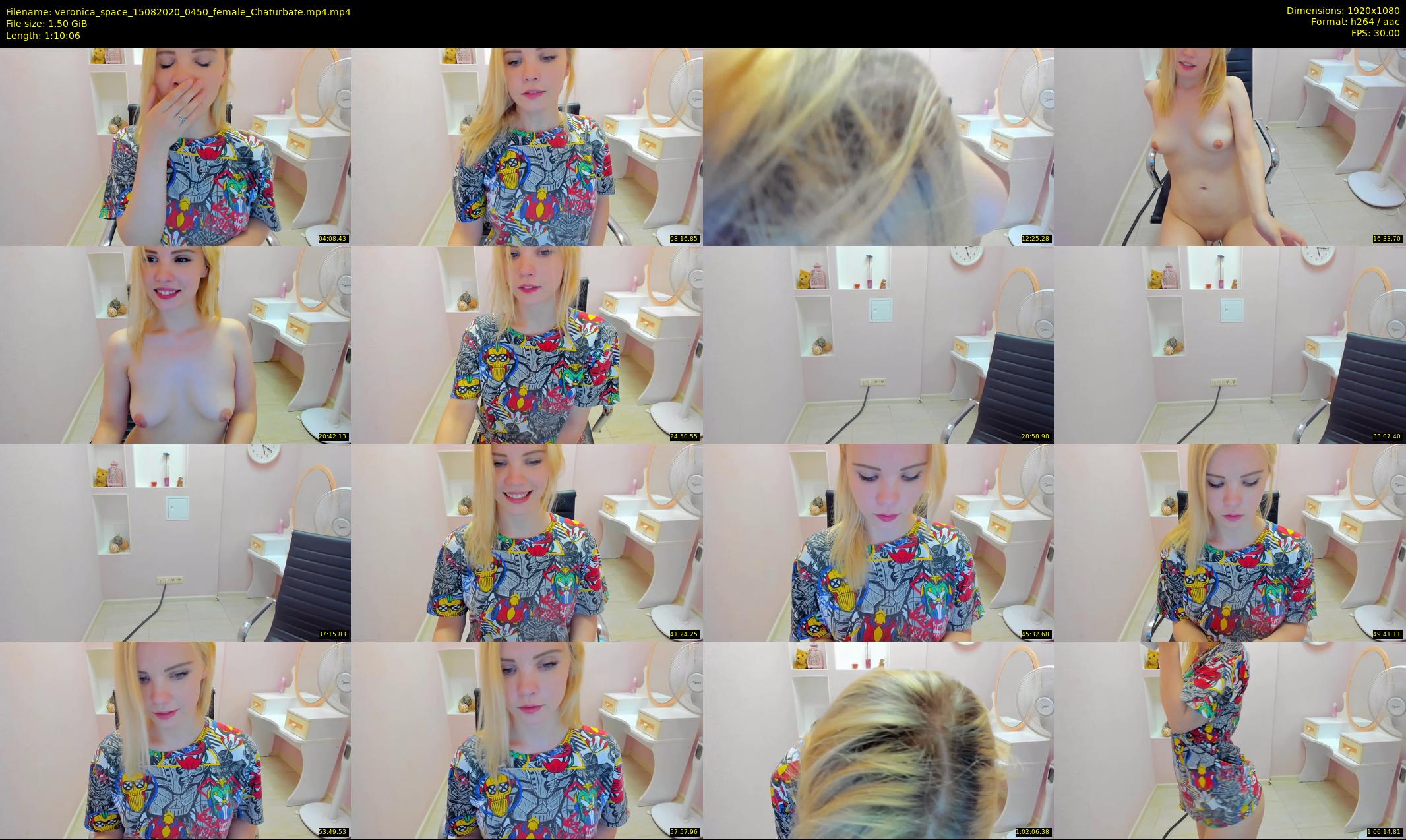 veronica_space — 71 minute Chaturbate female cam show recording, 1080p, Aug 15, 2020
