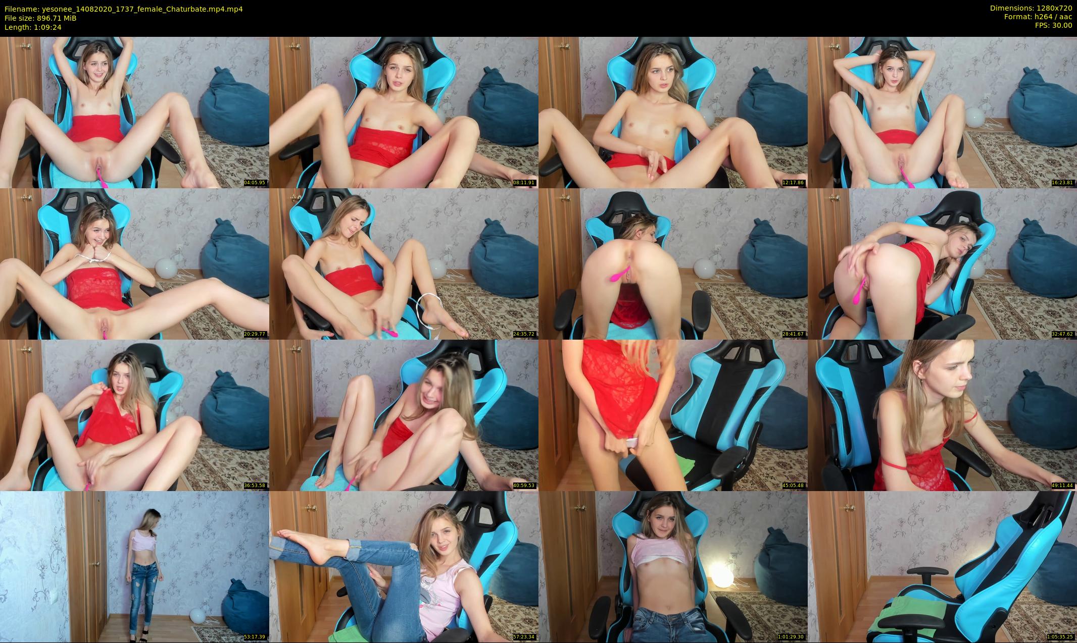 yesonee — 70 minute Chaturbate female cam show recording, 720p, Aug 14, 2020