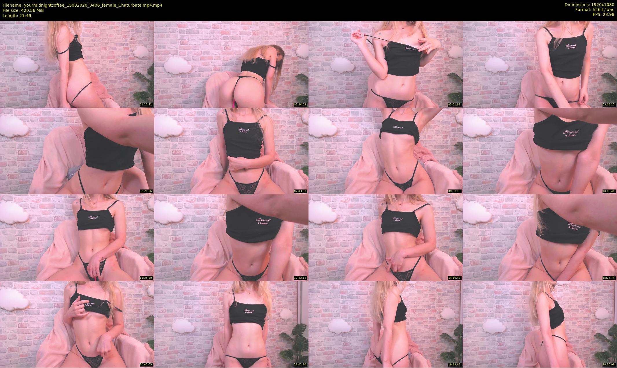 yourmidnightcoffee — 22 minute Chaturbate female cam show recording, 1080p, Aug 15, 2020