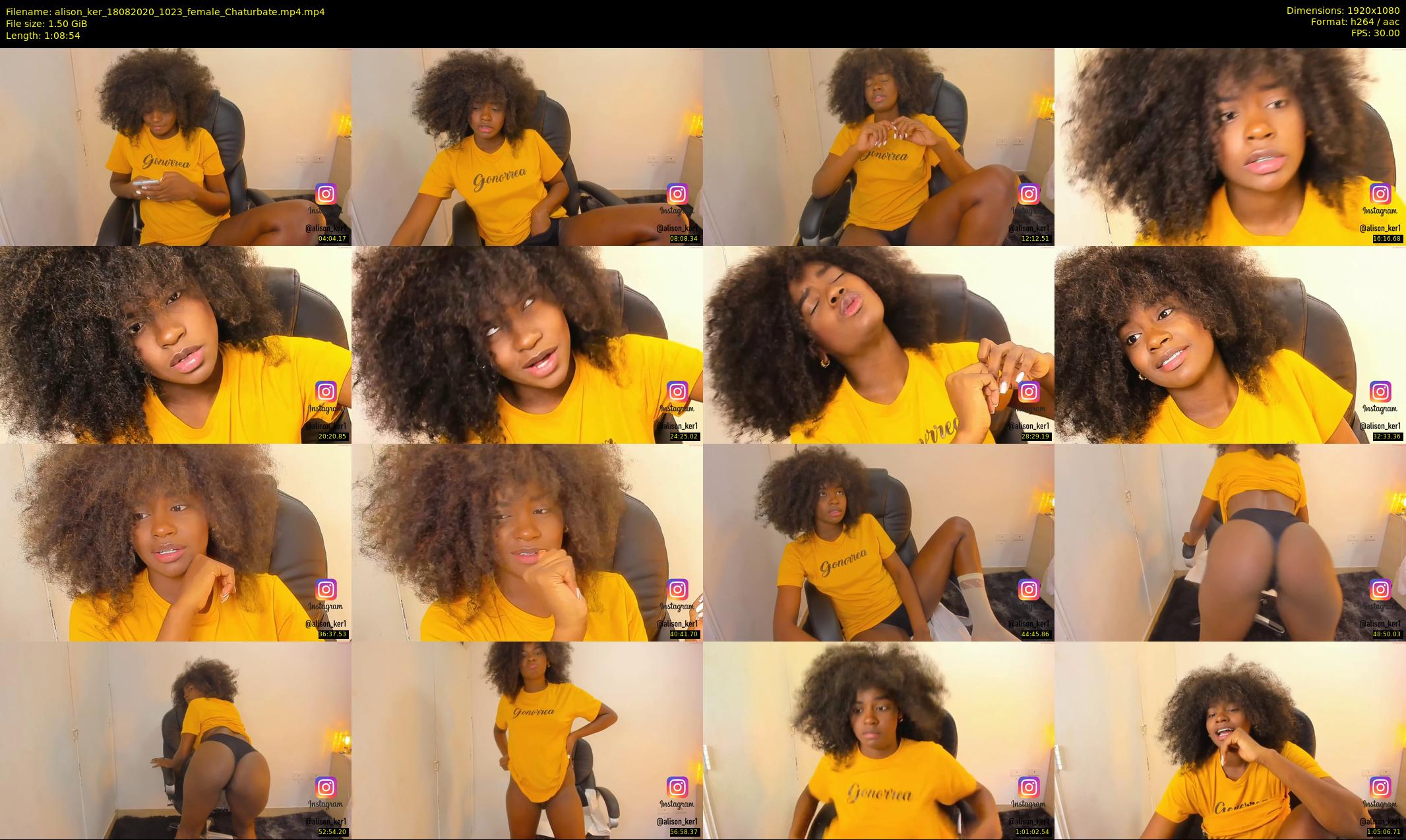 alison_ker — 69 minute Chaturbate female cam show recording, 1080p, Aug 18, 2020