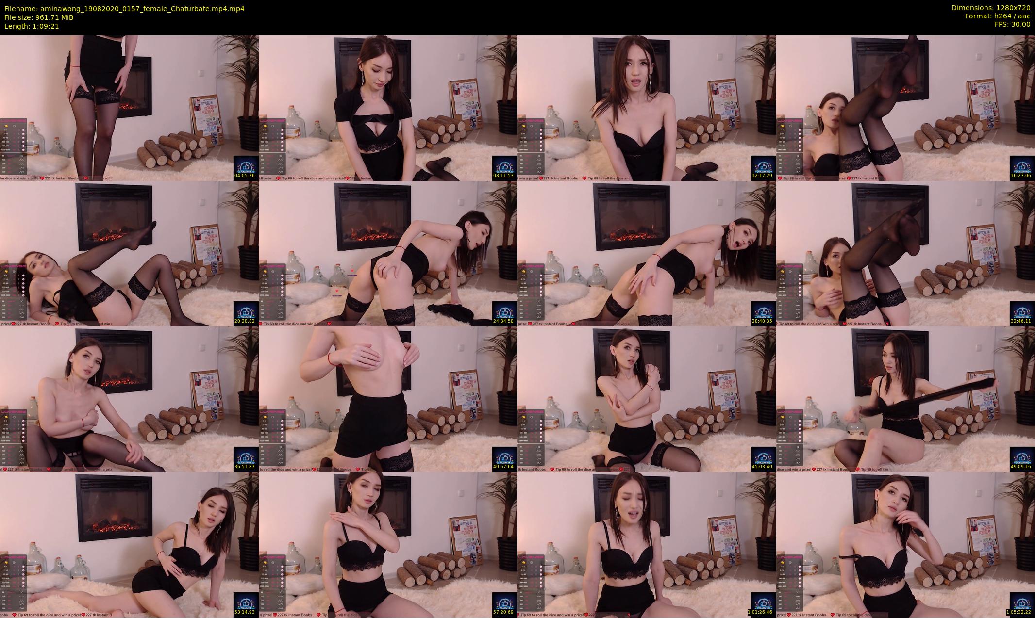 aminawong — 70 minute Chaturbate female cam show recording, 720p, Aug 19, 2020