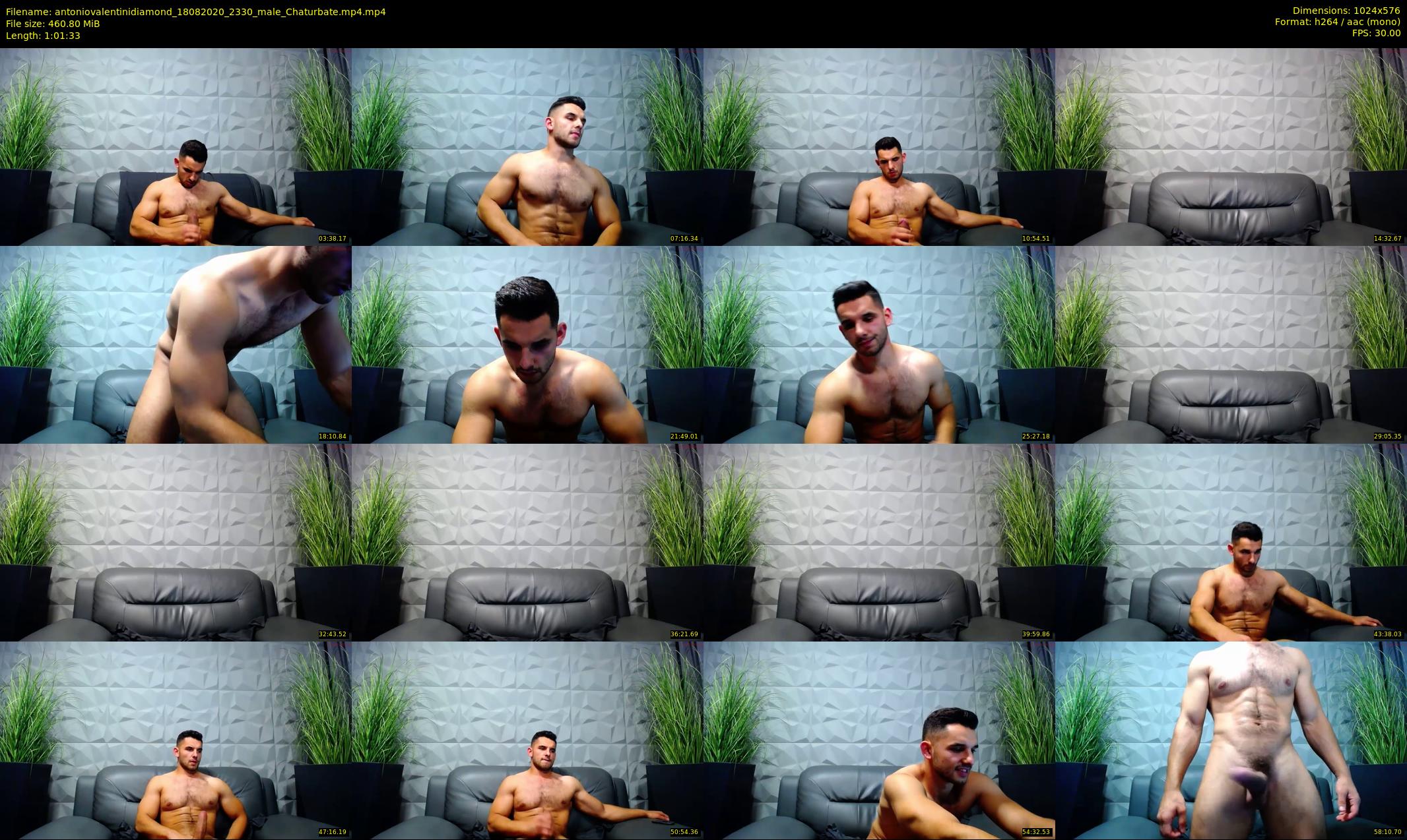 antoniovalentinidiamond — 62 minute Chaturbate male cam show recording, 480p, Aug 18, 2020