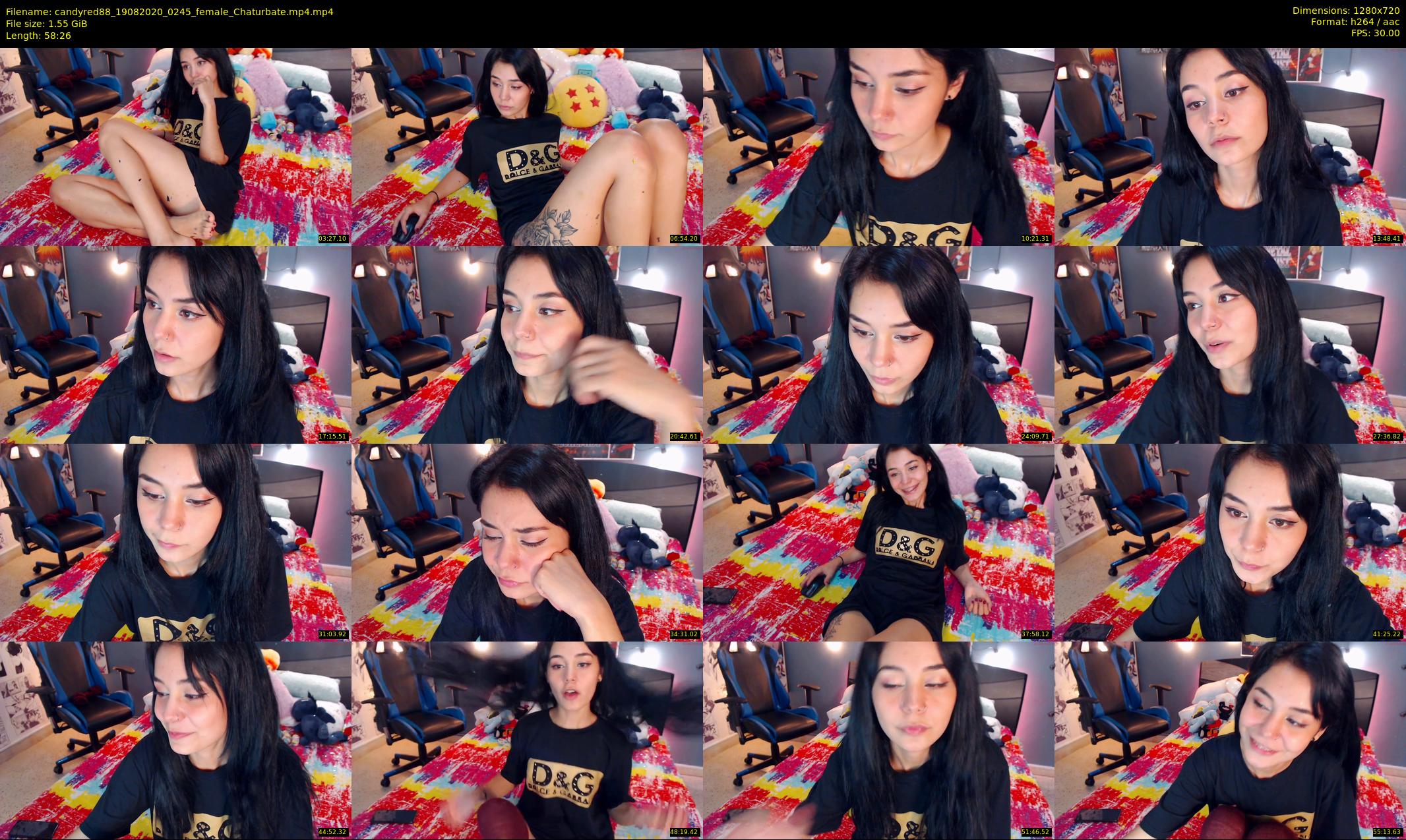 candyred88 — 59 minute Chaturbate female cam show recording, 720p, Aug 19, 2020
