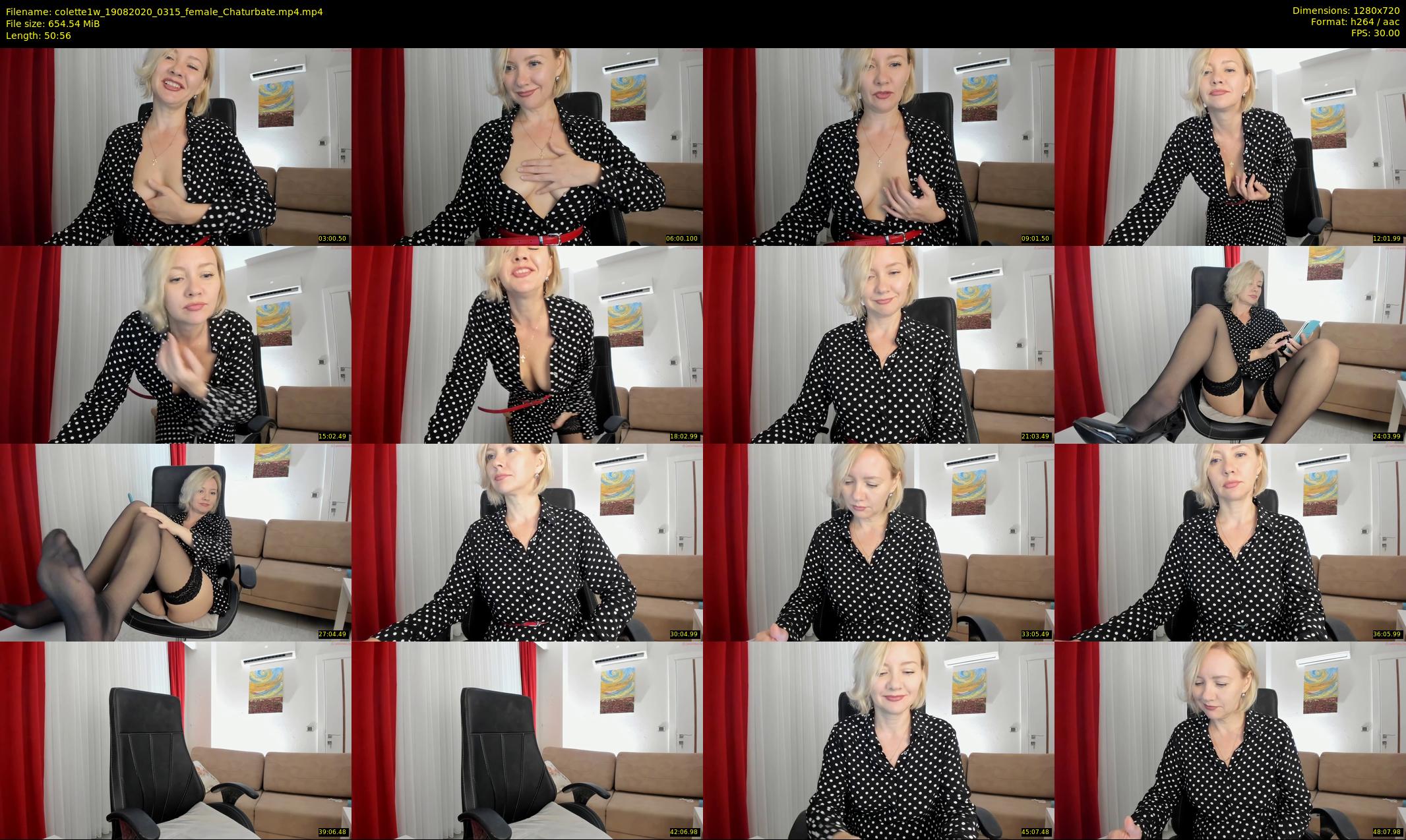 colette1w — 51 minute Chaturbate female cam show recording, 720p, Aug 19, 2020