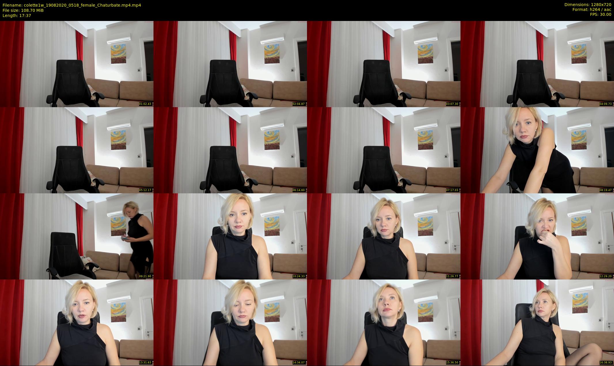 colette1w — 18 minute Chaturbate female cam show recording, 720p, Aug 19, 2020