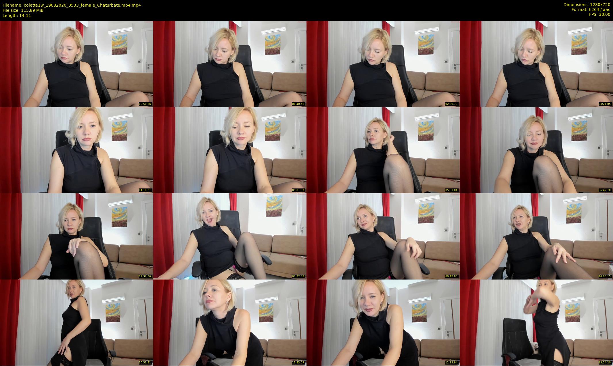 colette1w — 15 minute Chaturbate female cam show recording, 720p, Aug 19, 2020