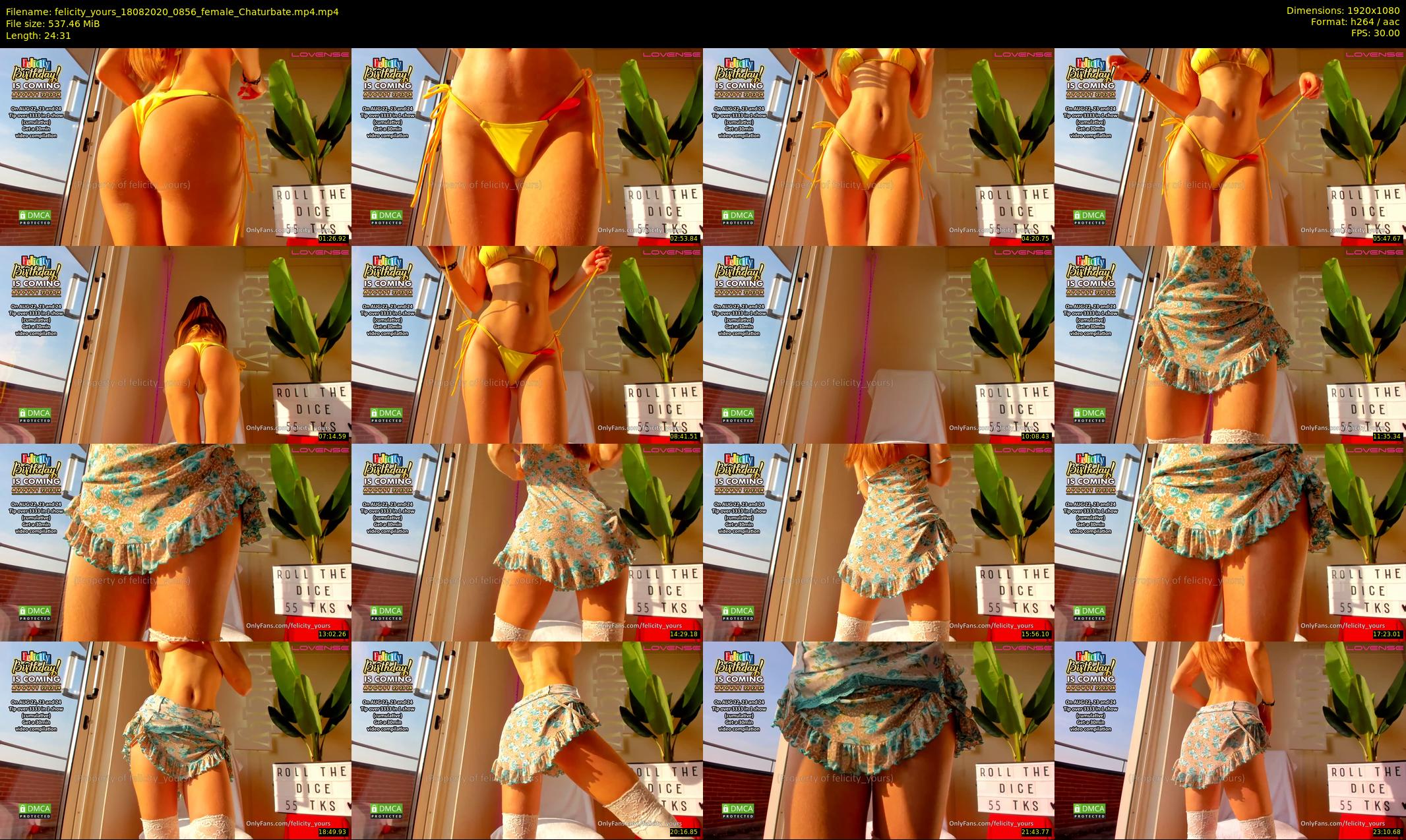 felicity_yours — 25 minute Chaturbate female cam show recording, 1080p, Aug 18, 2020