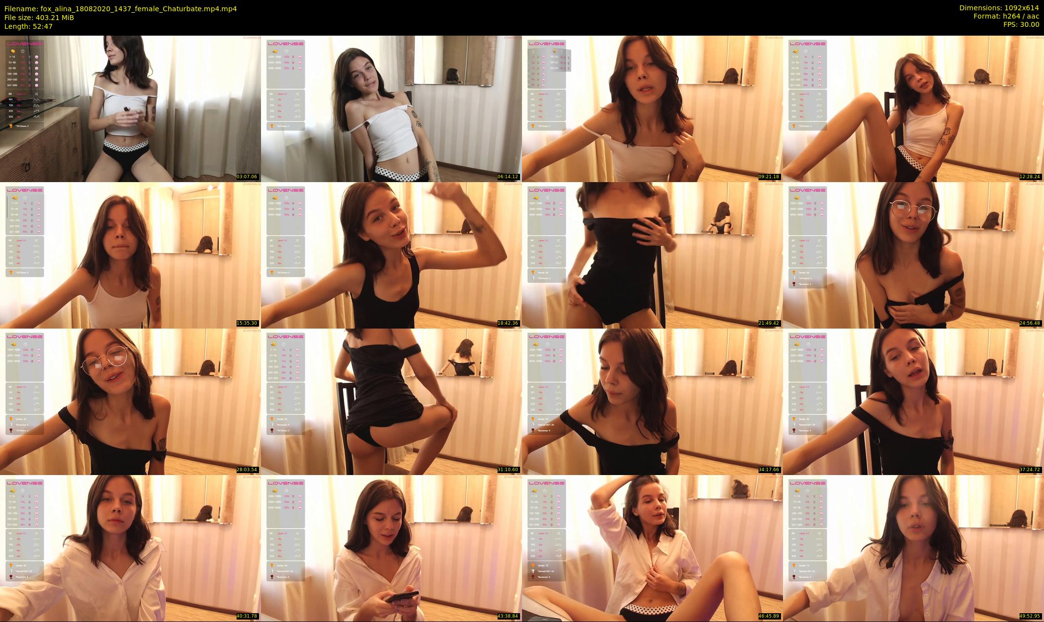 fox_alina — 53 minute Chaturbate female cam show recording, 480p, Aug 18, 2020
