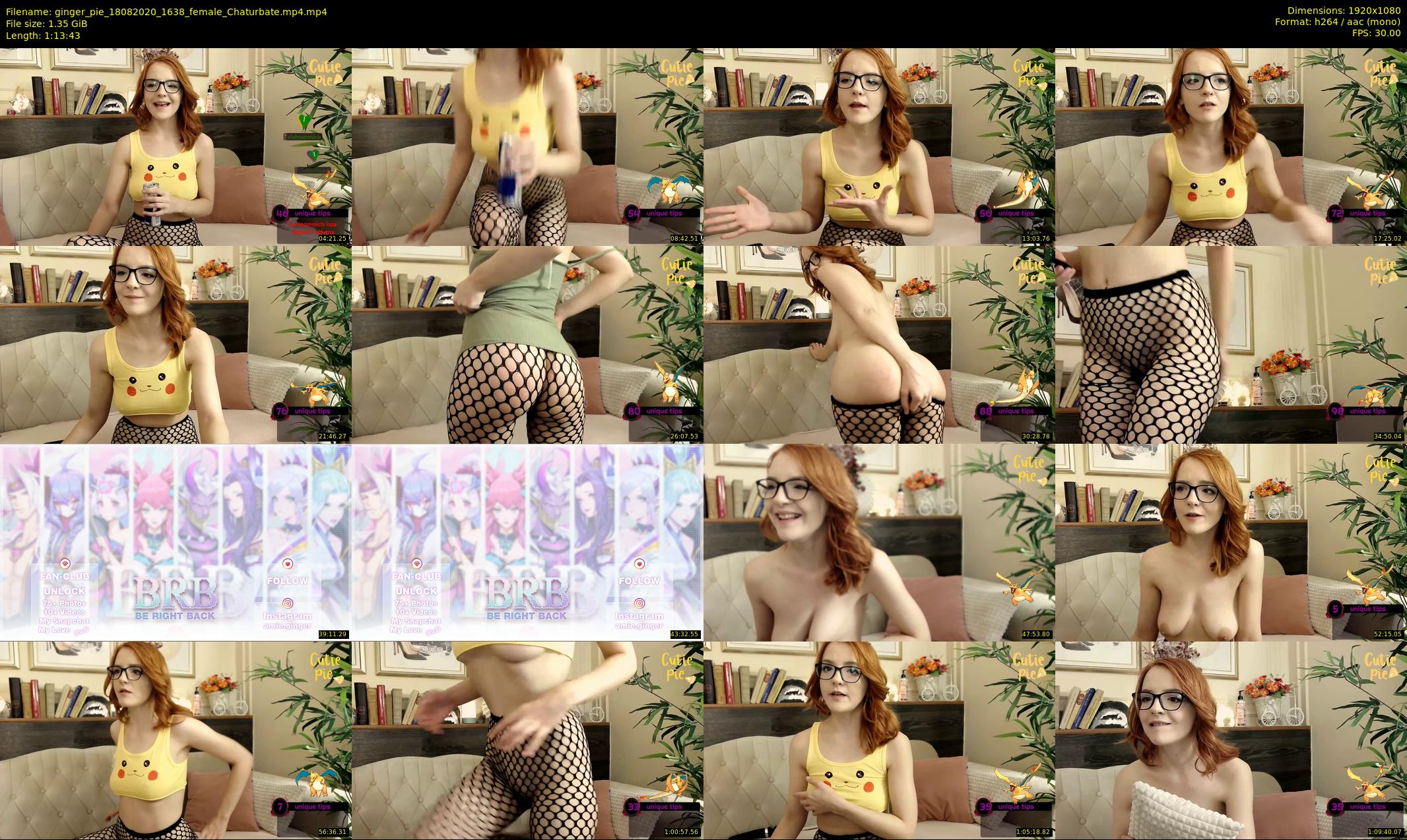 ginger_pie — 74 minute Chaturbate female cam show recording, 1080p, Aug 18, 2020