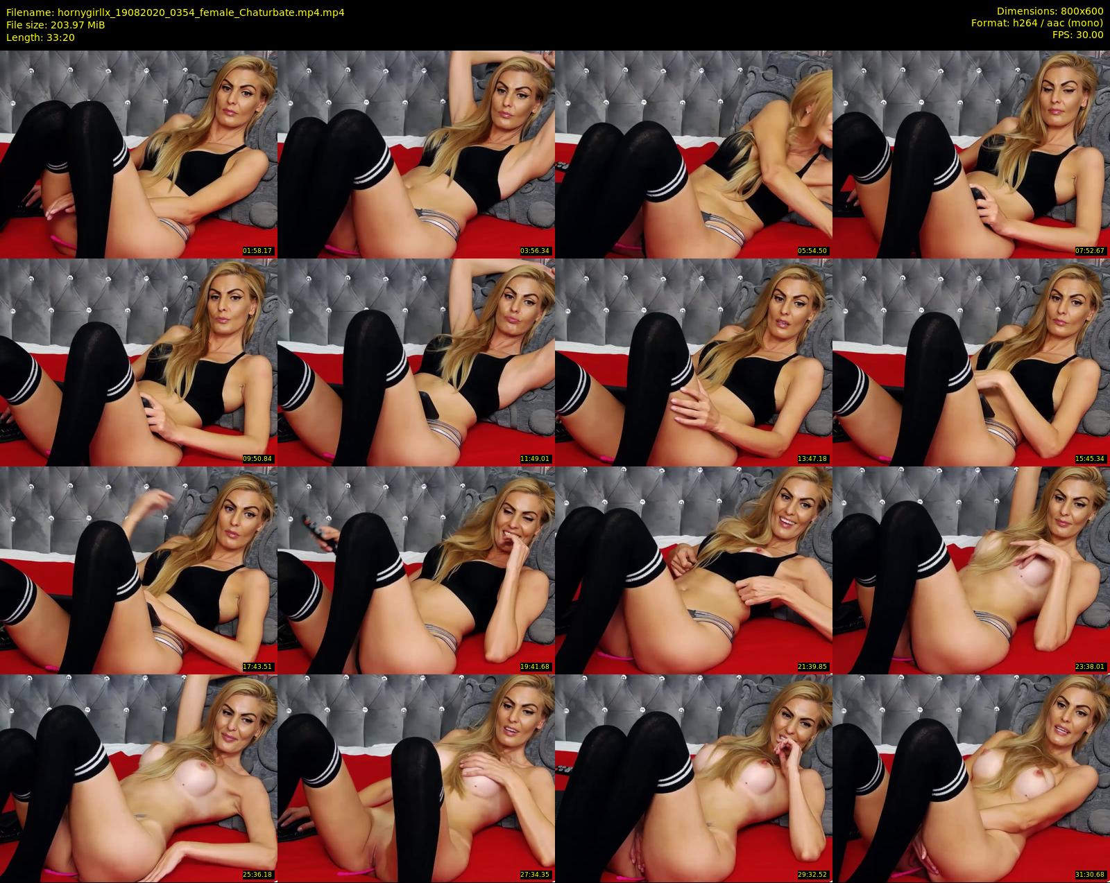 hornygirllx — 34 minute Chaturbate female cam show recording, 480p, Aug 19, 2020