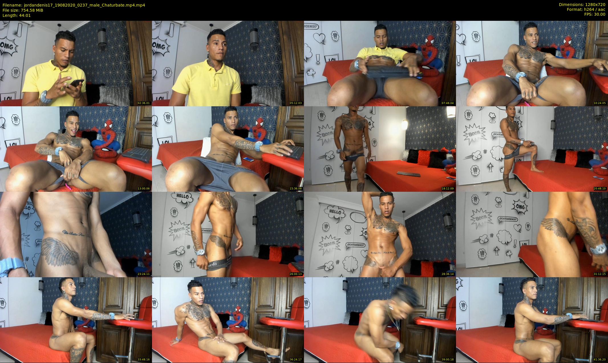 jordandenis17 — 45 minute Chaturbate male cam show recording, 720p, Aug 19, 2020