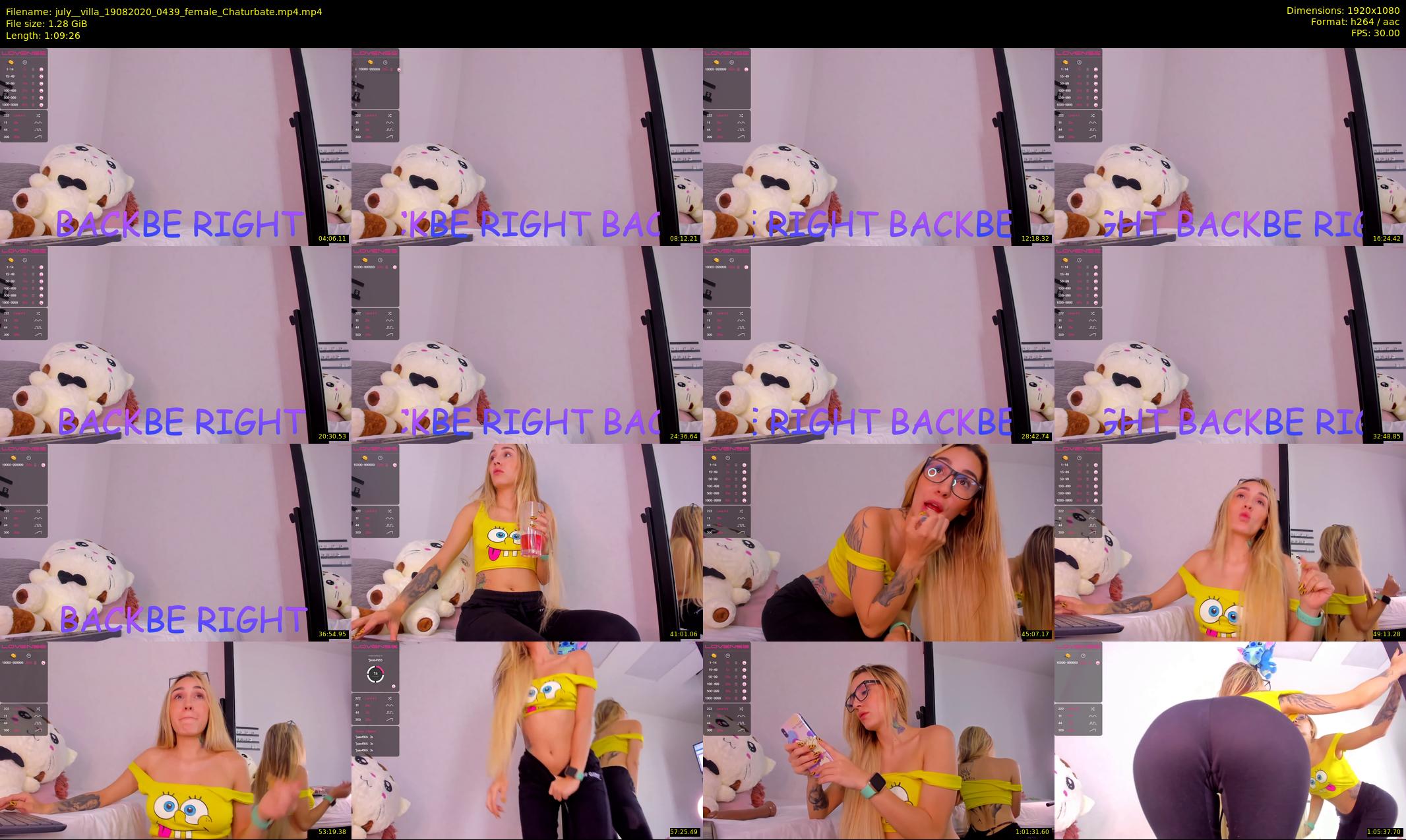july__villa — 70 minute Chaturbate female cam show recording, 1080p, Aug 19, 2020