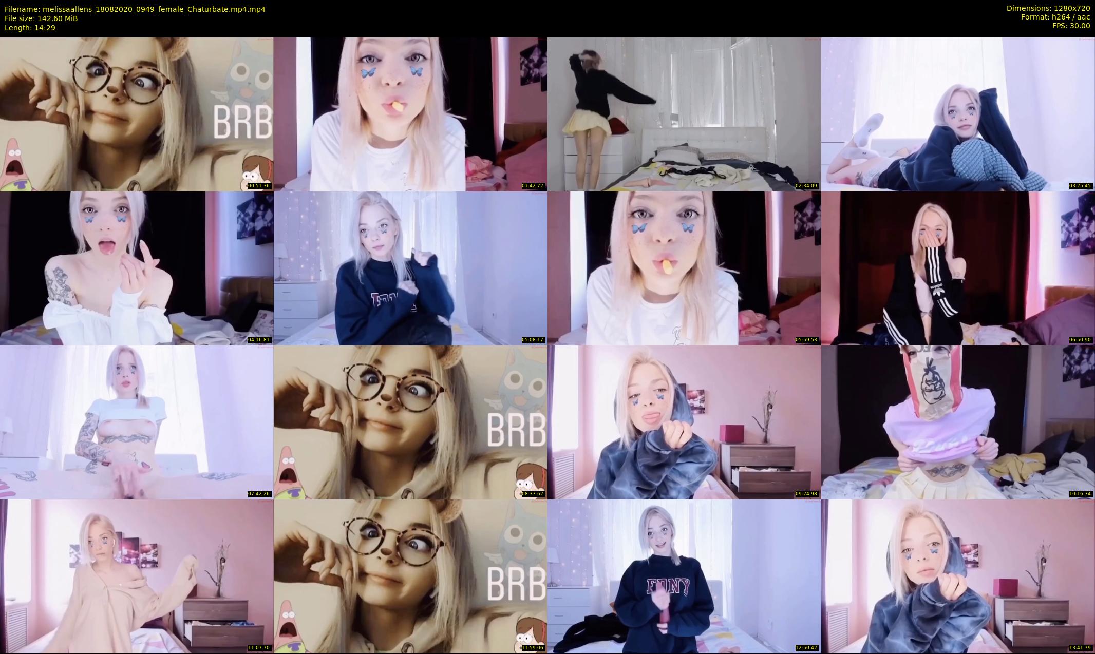melissaallens — 15 minute Chaturbate female cam show recording, 720p, Aug 18, 2020