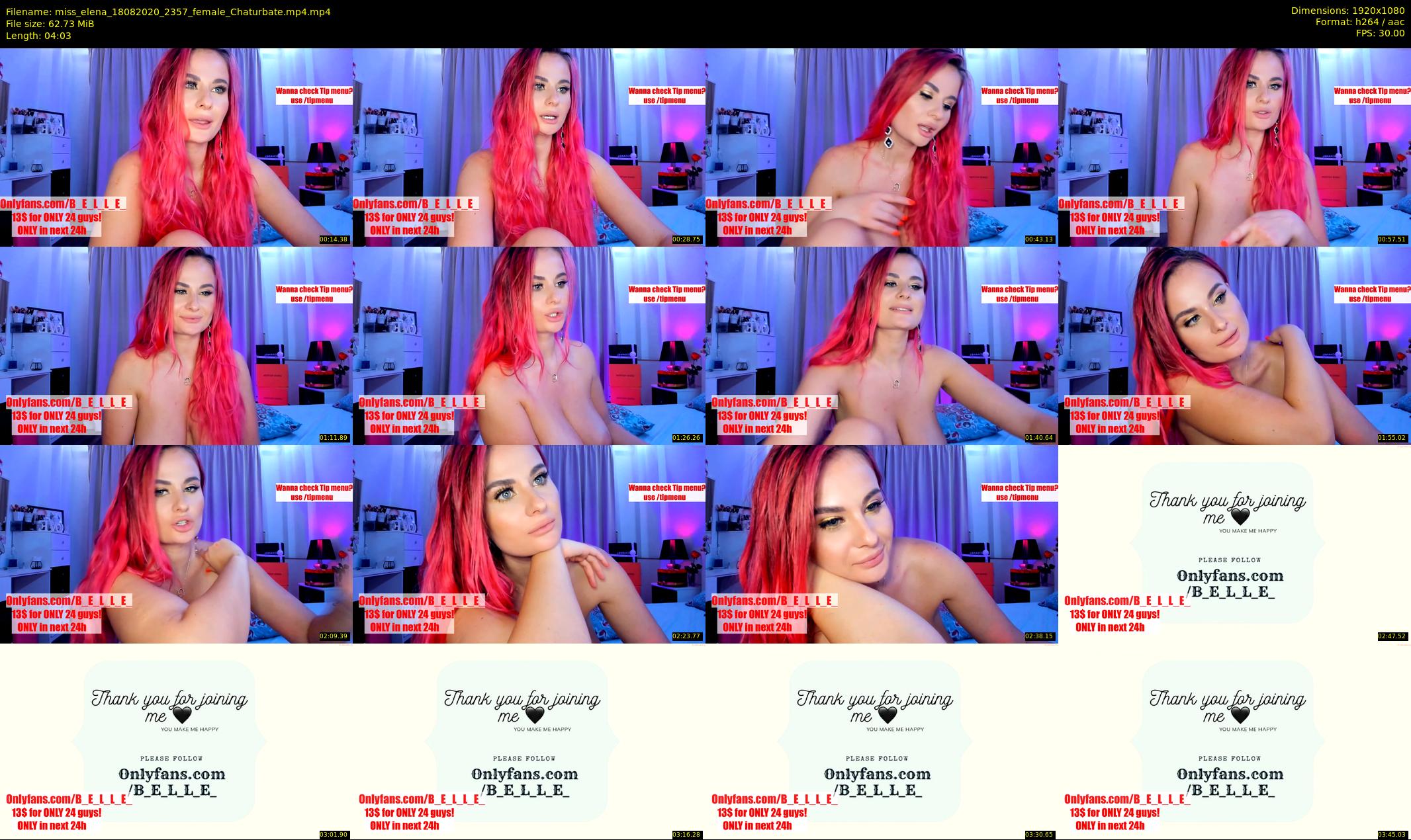 miss_elena — 5 minute Chaturbate female cam show recording, 1080p, Aug 18, 2020