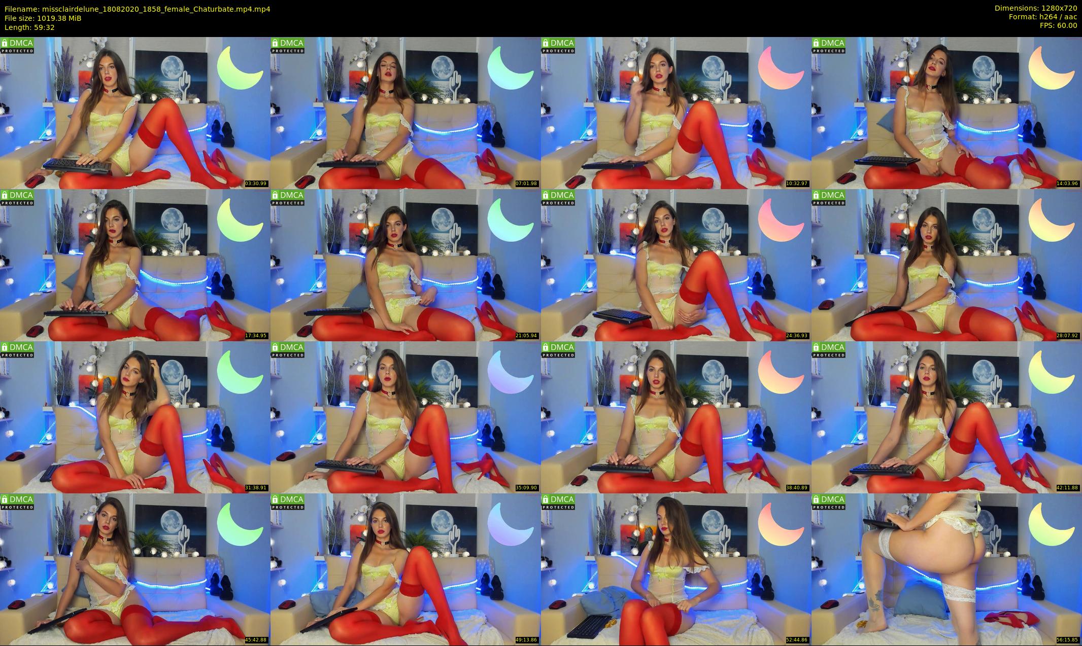 missclairdelune — 60 minute Chaturbate female cam show recording, 720p, Aug 18, 2020