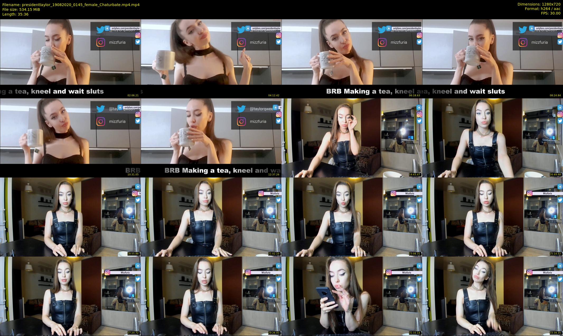 presidenttaylor — 36 minute Chaturbate female cam show recording, 720p, Aug 19, 2020