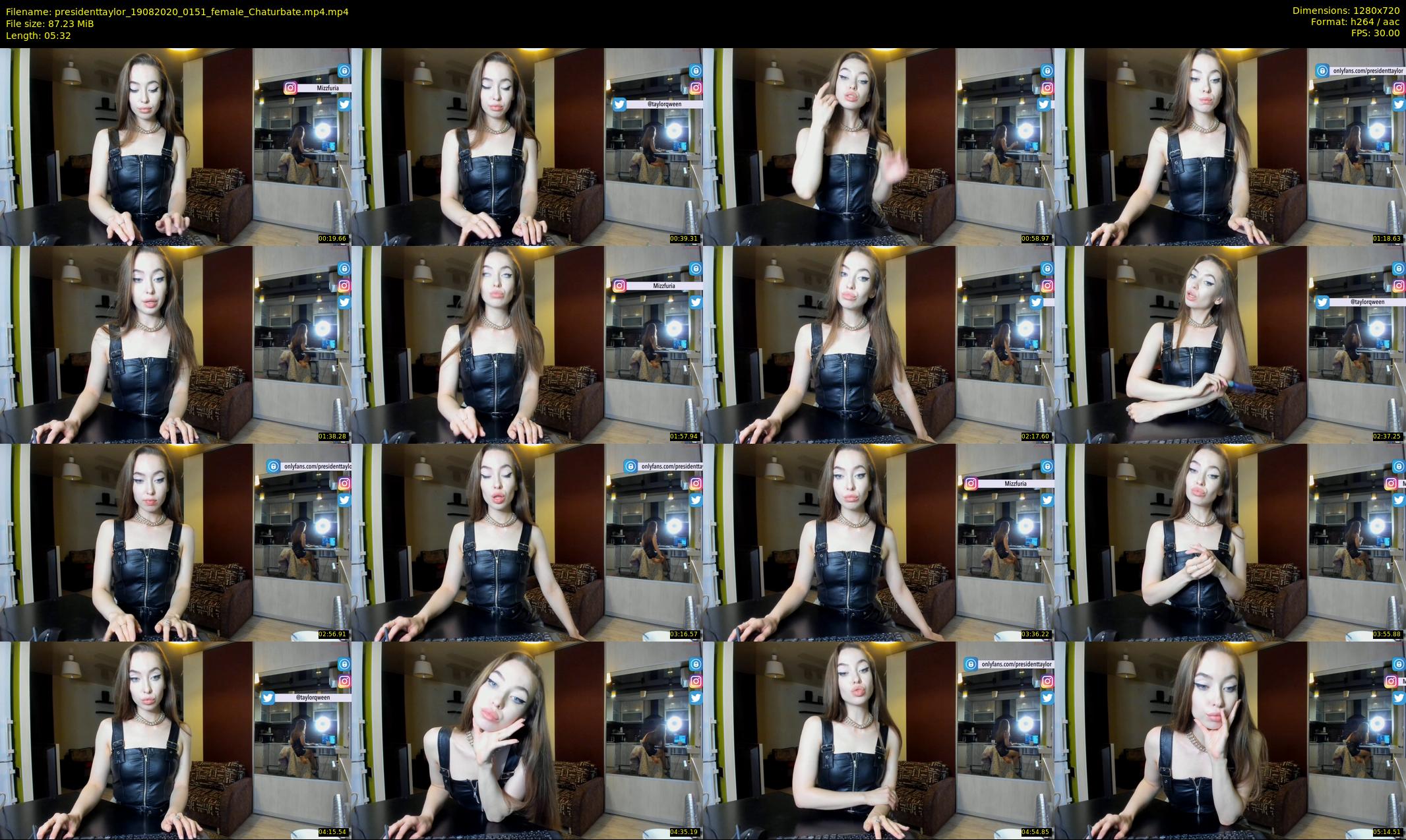 presidenttaylor — 6 minute Chaturbate female cam show recording, 720p, Aug 19, 2020