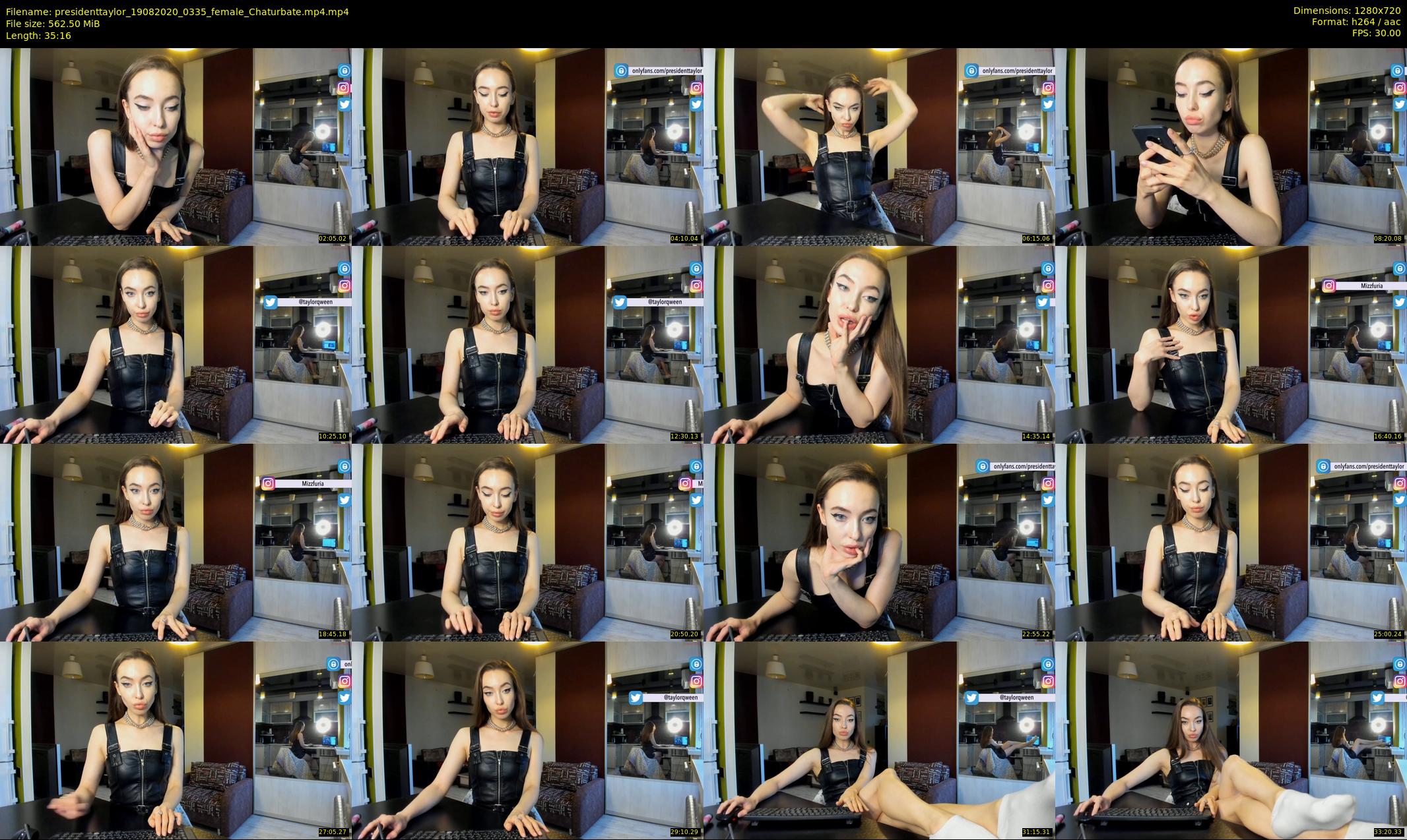 presidenttaylor — 36 minute Chaturbate female cam show recording, 720p, Aug 19, 2020