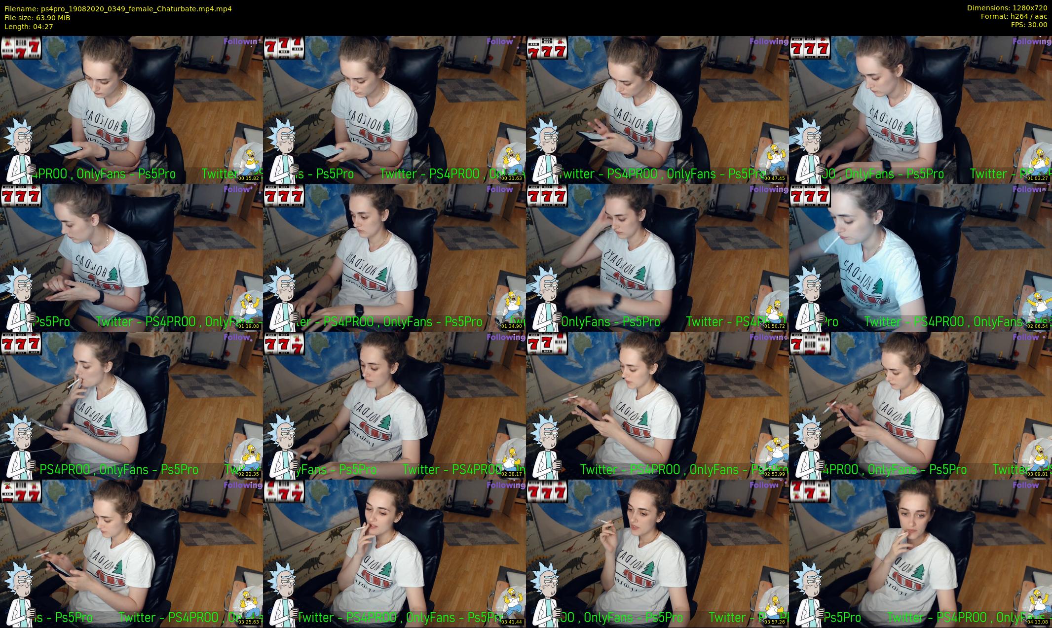 ps4pro — 5 minute Chaturbate female cam show recording, 720p, Aug 19, 2020