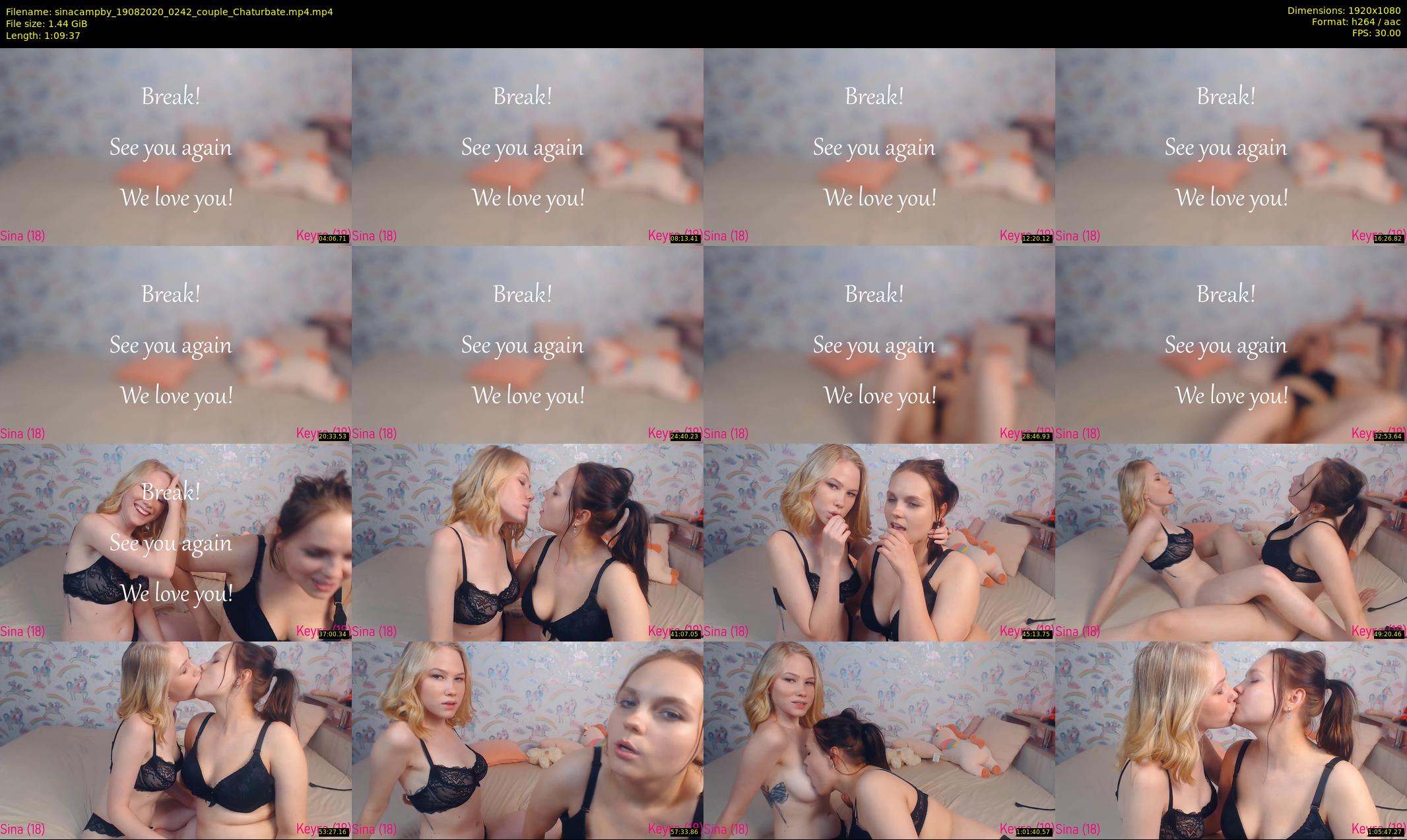 sinacampby — 70 minute Chaturbate couple cam show recording, 1080p, Aug 19, 2020
