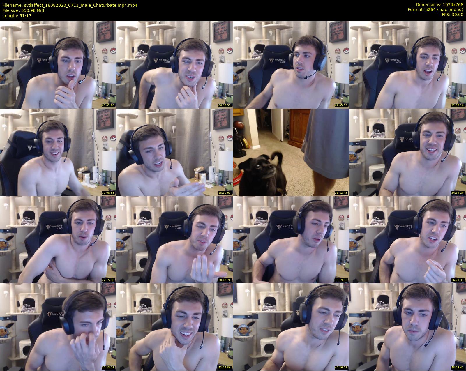 sydaffect — 52 minute Chaturbate male cam show recording, 720p, Aug 18, 2020