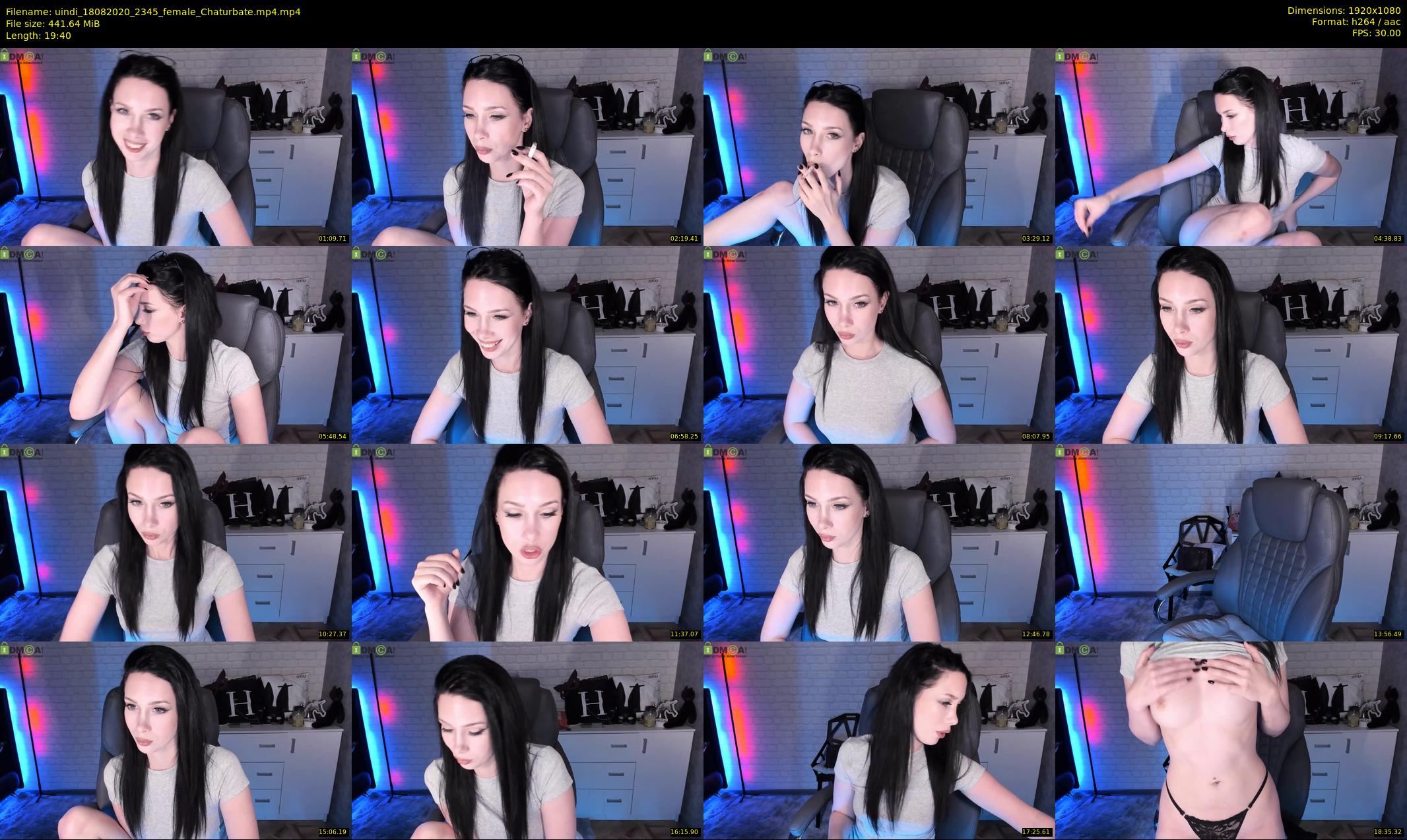 uindi — 20 minute Chaturbate female cam show recording, 1080p, Aug 18, 2020