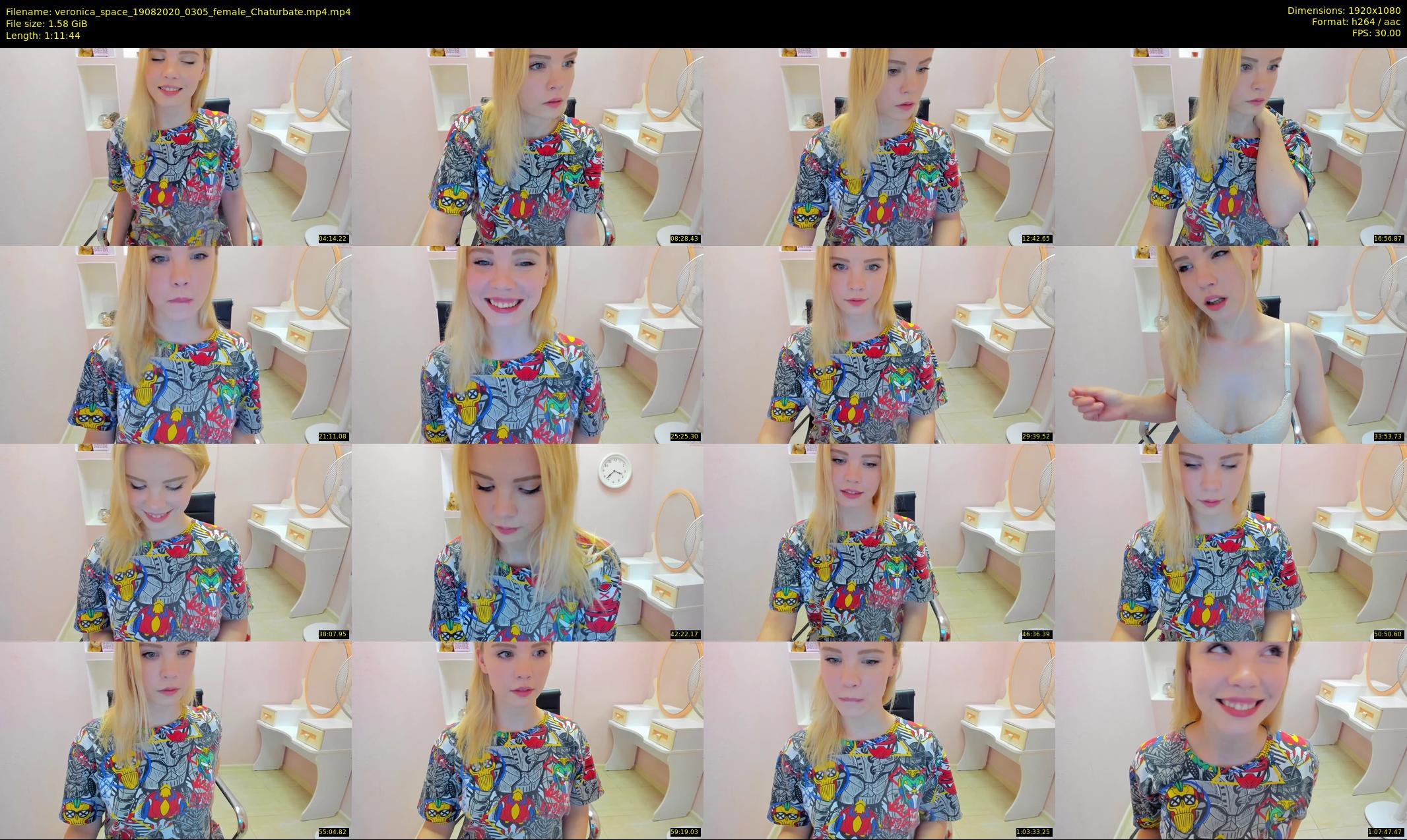 veronica_space — 72 minute Chaturbate female cam show recording, 1080p, Aug 19, 2020
